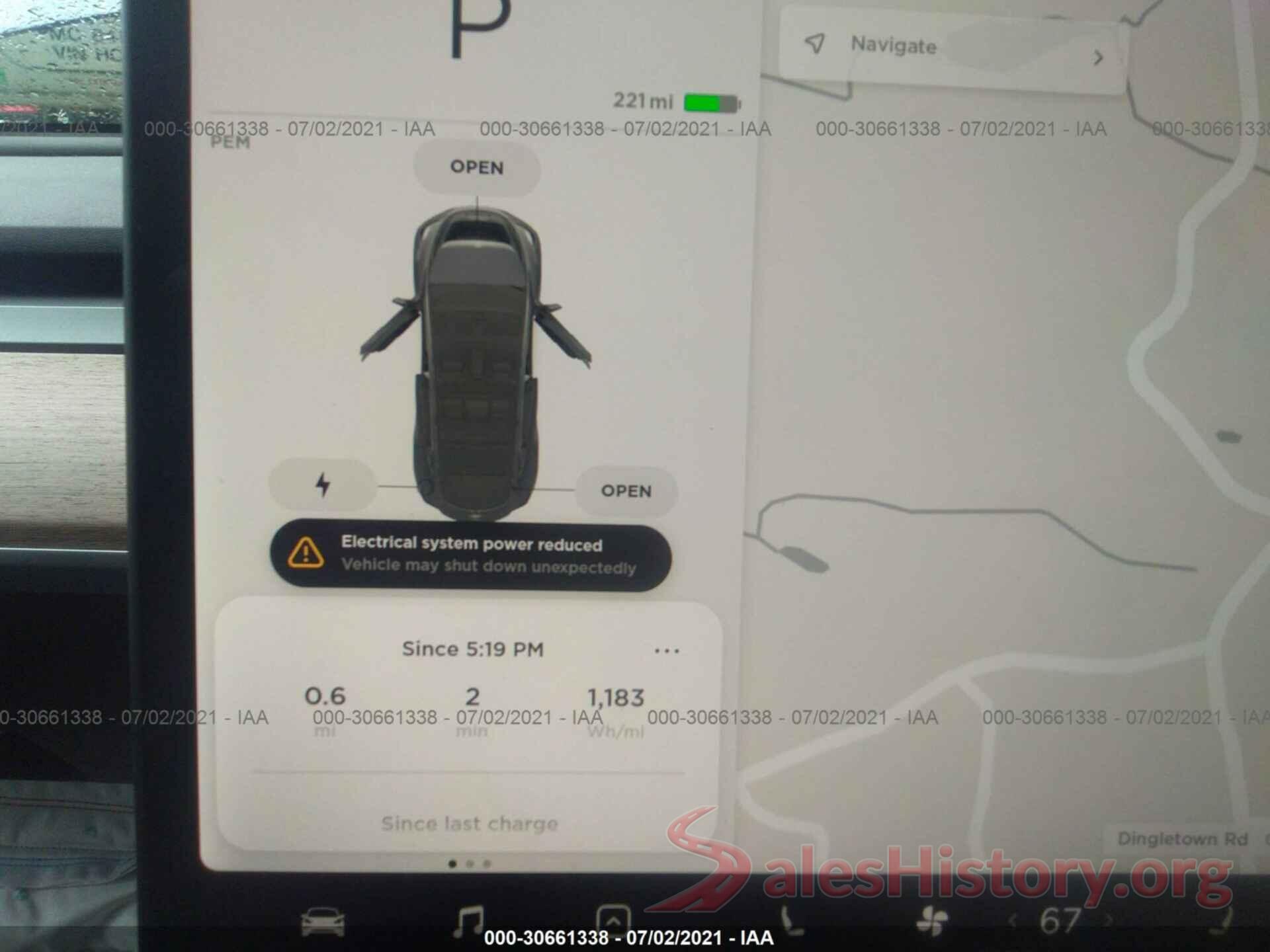 5YJYGDEE8MF117536 2021 TESLA MODEL Y