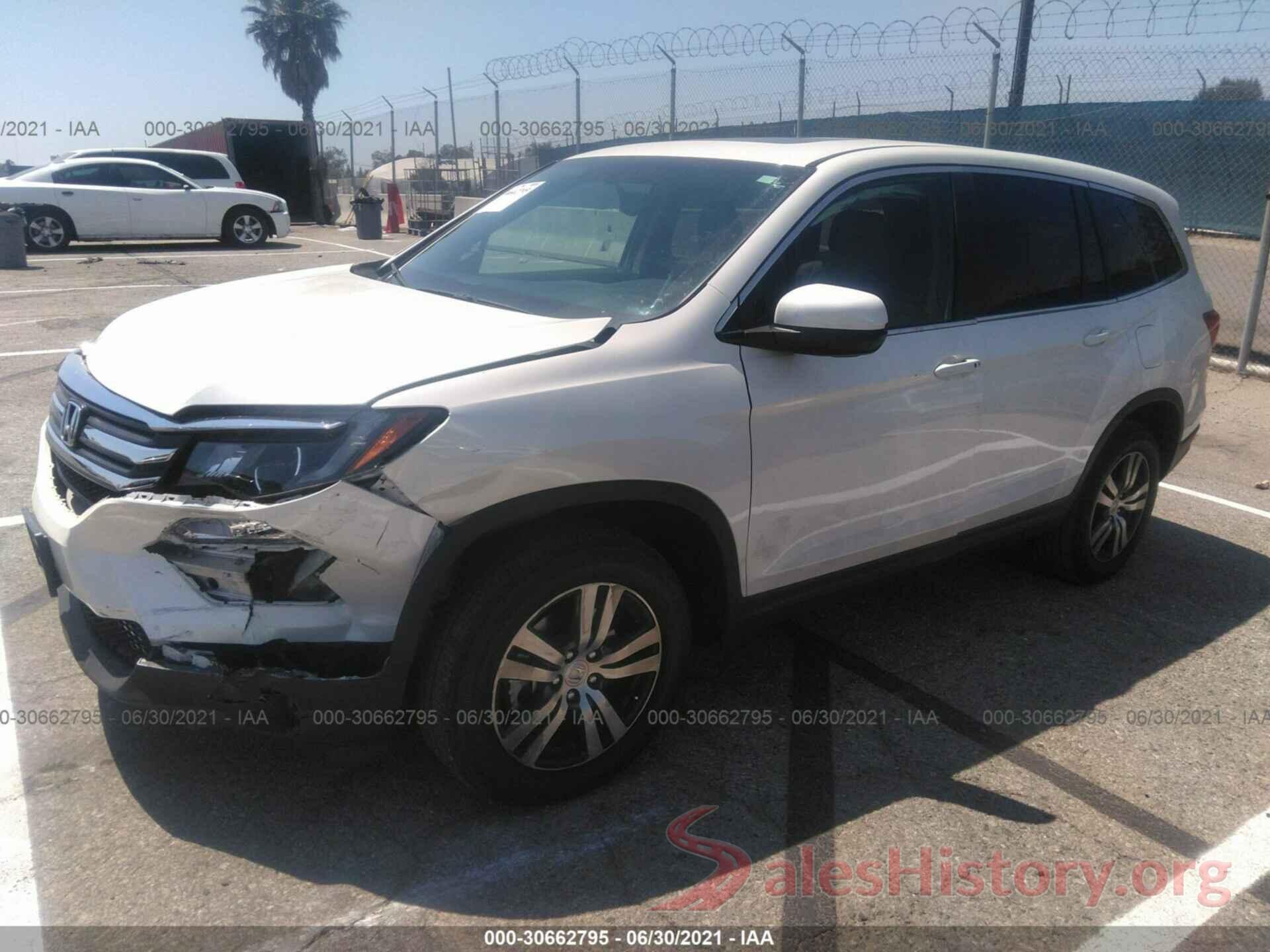 5FNYF5H57HB016627 2017 HONDA PILOT