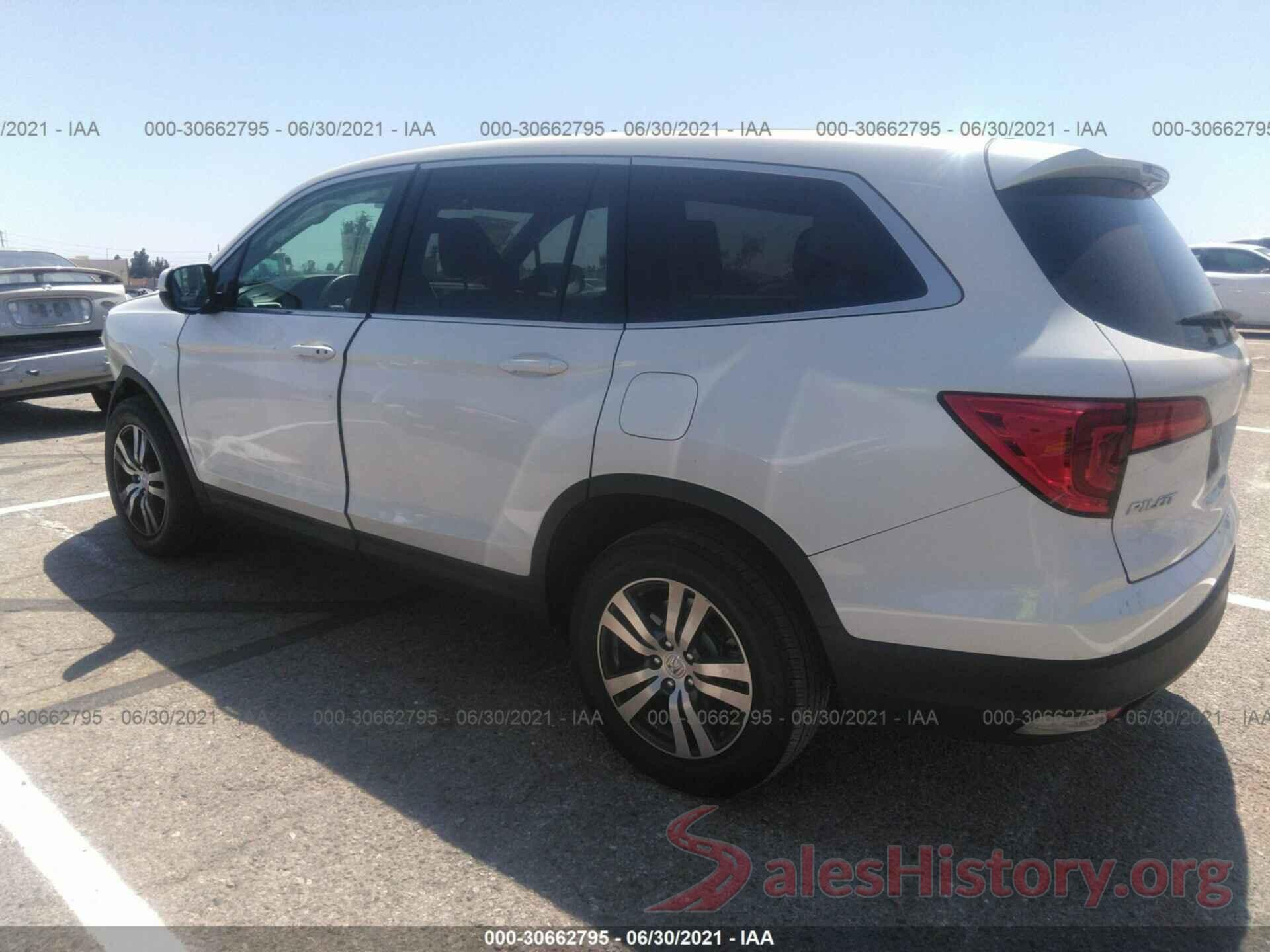 5FNYF5H57HB016627 2017 HONDA PILOT