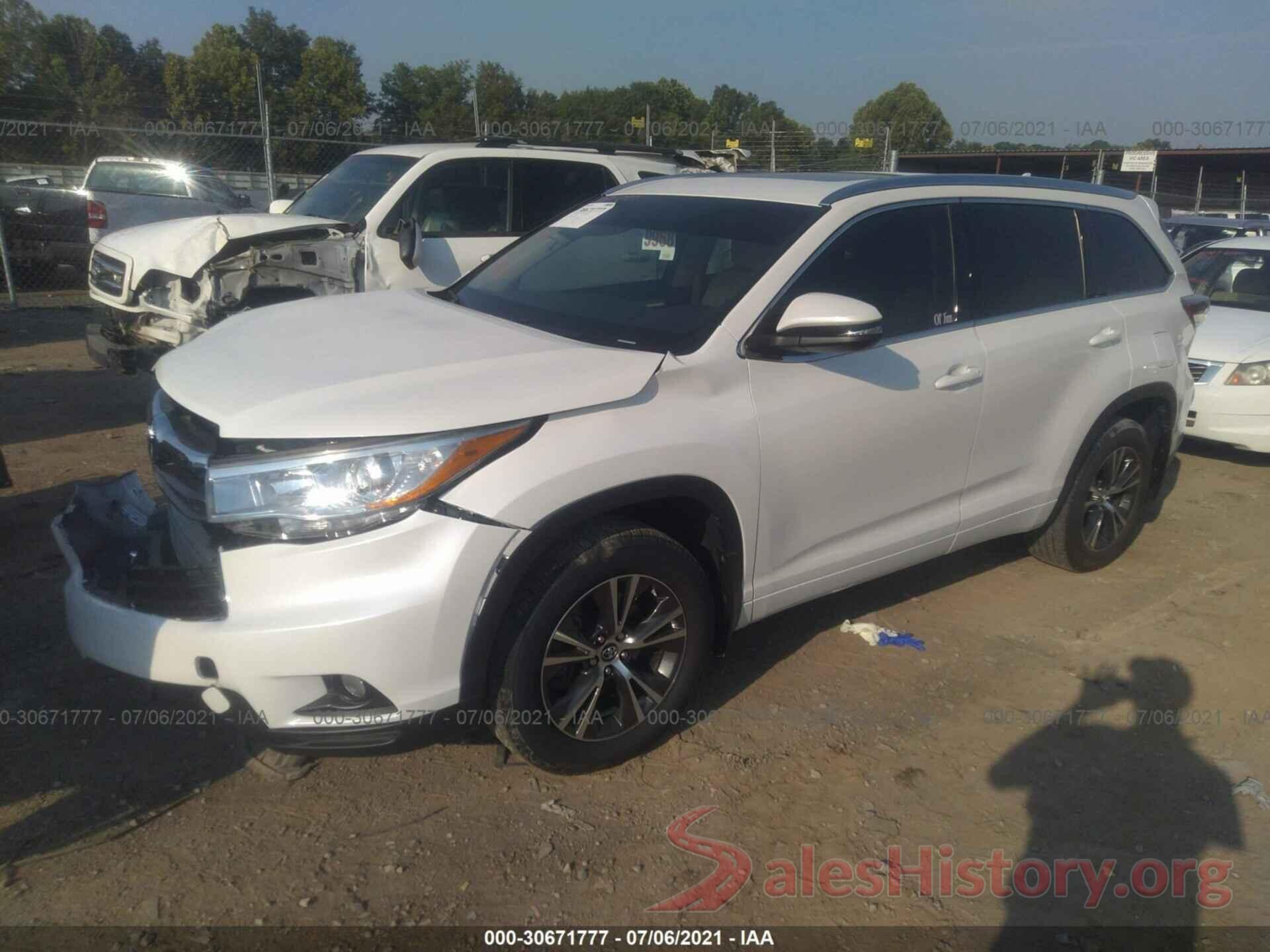 5TDJKRFH1GS346355 2016 TOYOTA HIGHLANDER