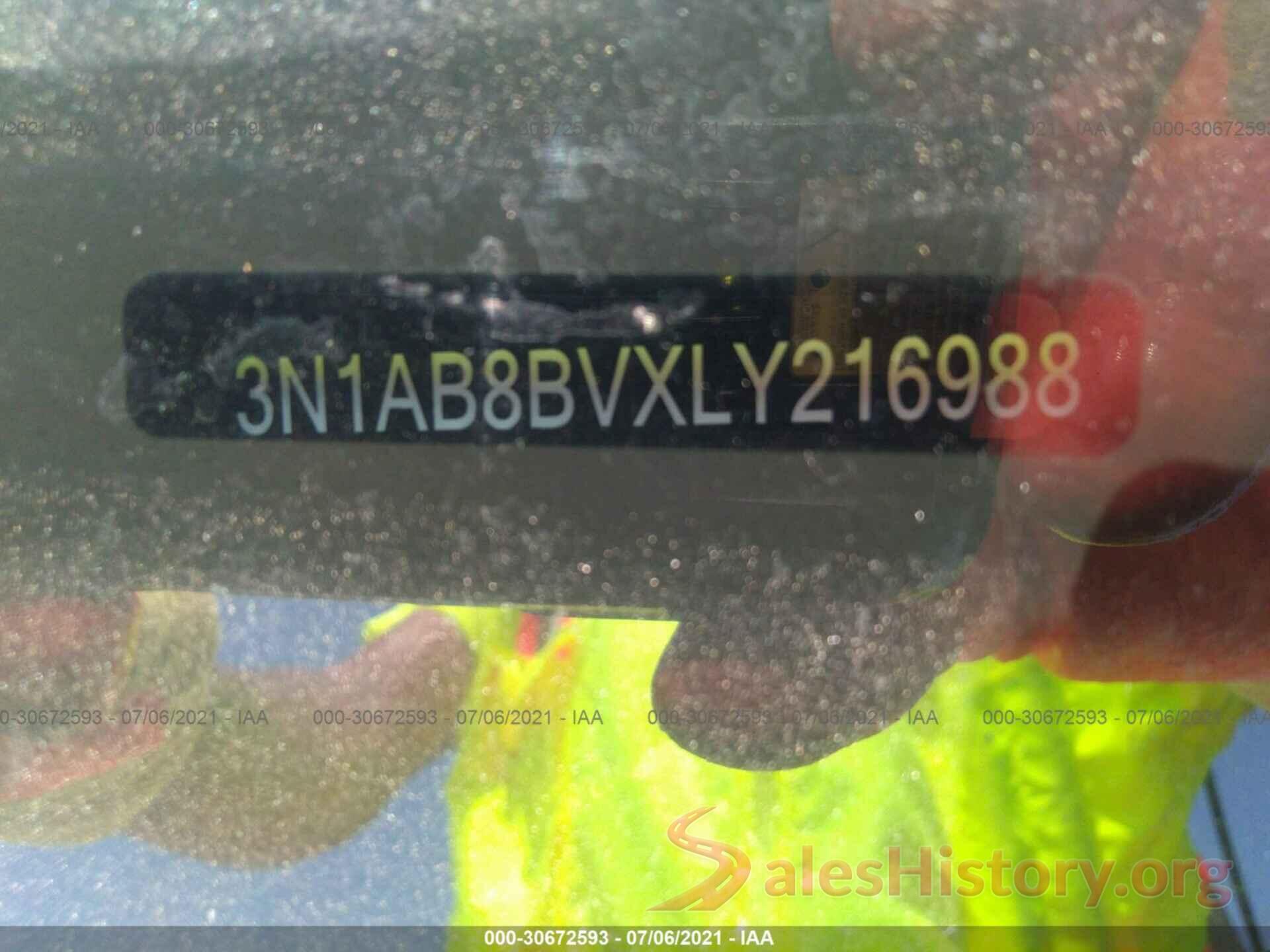 3N1AB8BVXLY216988 2020 NISSAN SENTRA