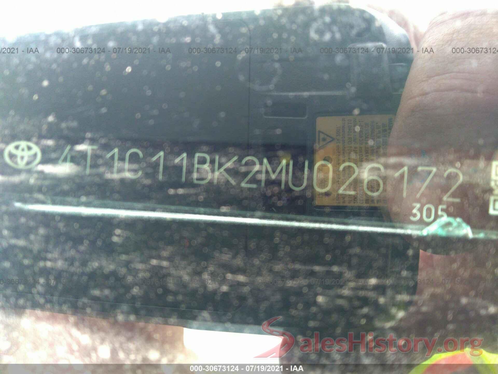 4T1C11BK2MU026172 2021 TOYOTA CAMRY