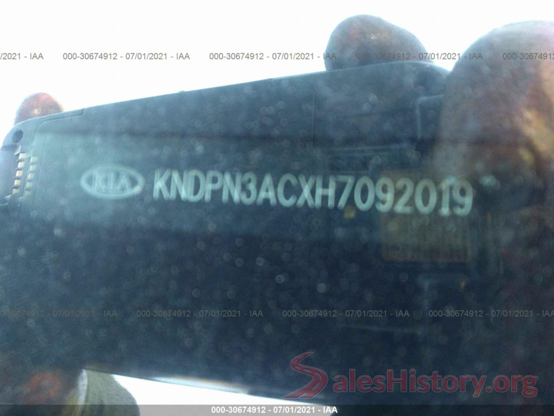 KNDPN3ACXH7092019 2017 KIA SPORTAGE