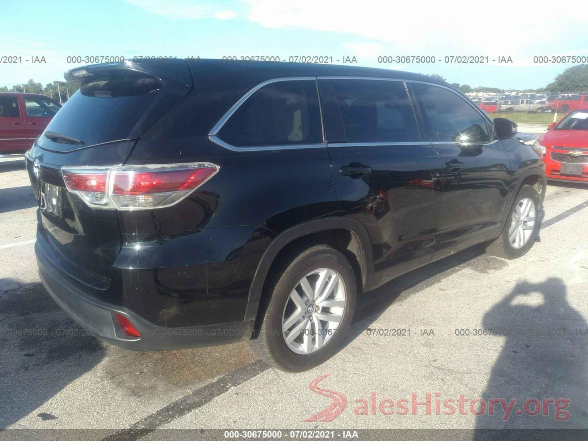 5TDZARFH5GS023108 2016 TOYOTA HIGHLANDER