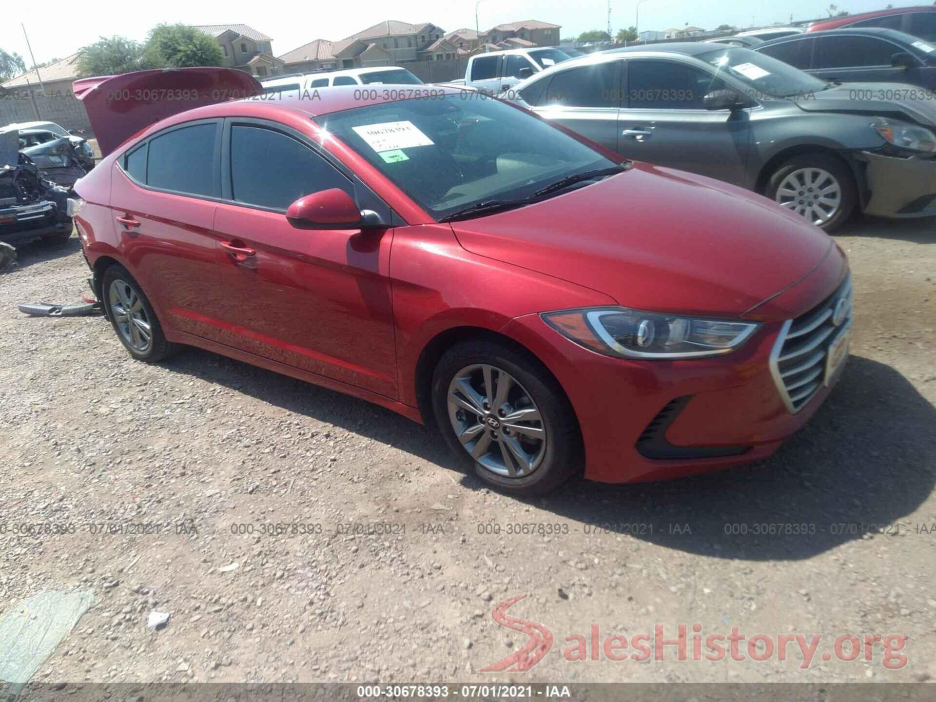 5NPD84LF0JH242907 2018 HYUNDAI ELANTRA