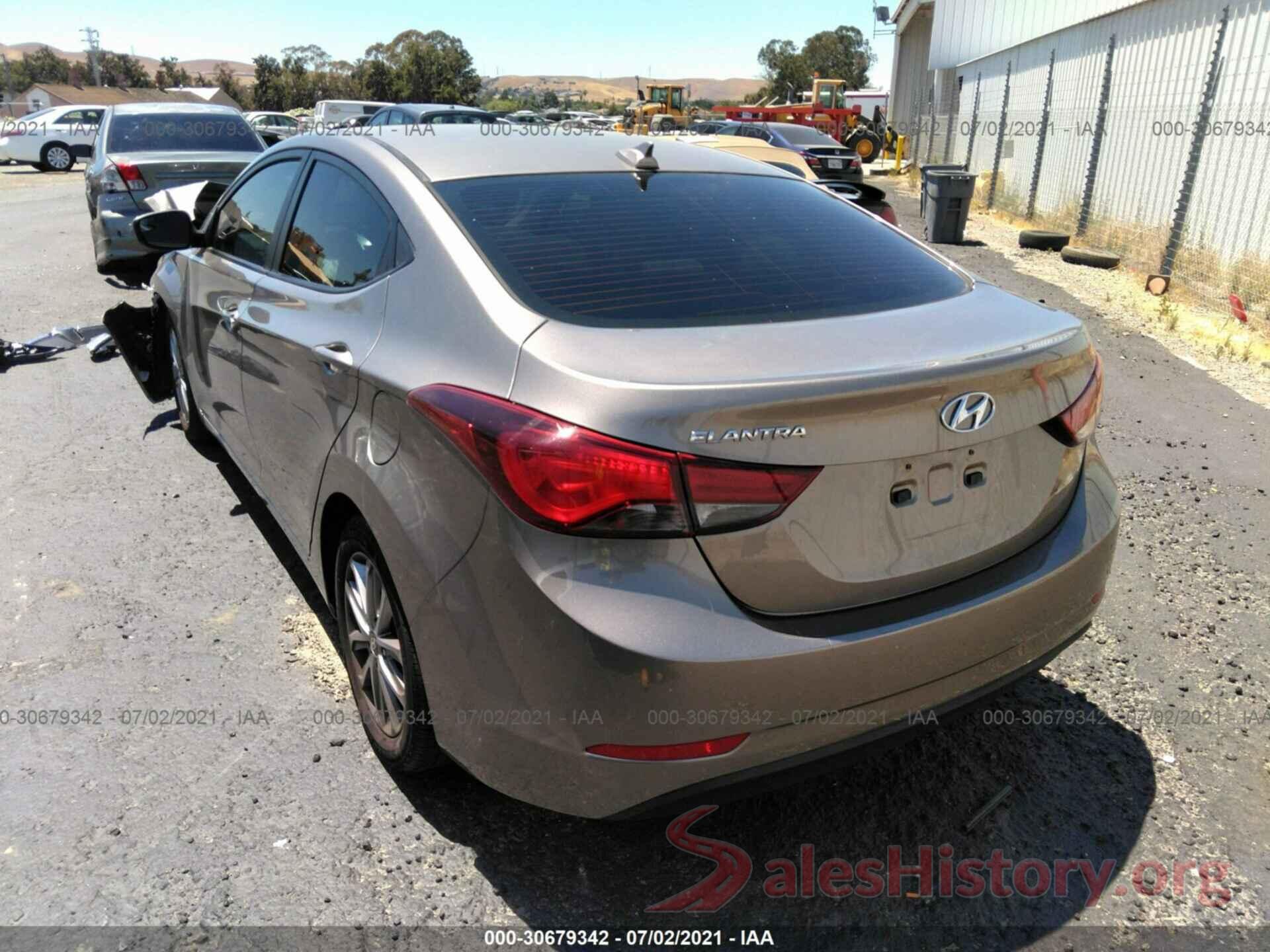 5NPDH4AE2GH750489 2016 HYUNDAI ELANTRA