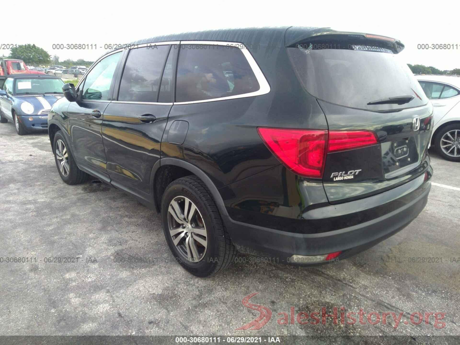 5FNYF6H52GB126196 2016 HONDA PILOT