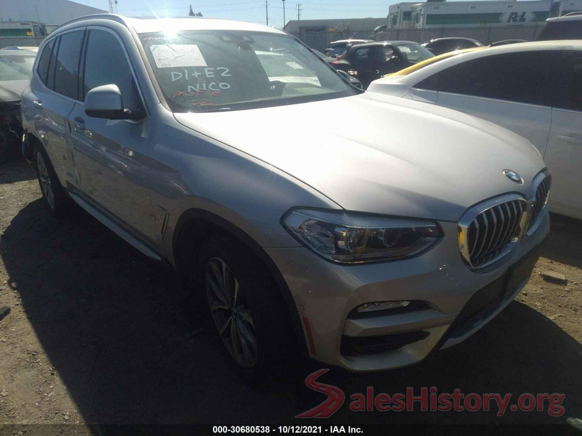 5UXTR7C52KLR45406 2019 BMW X3