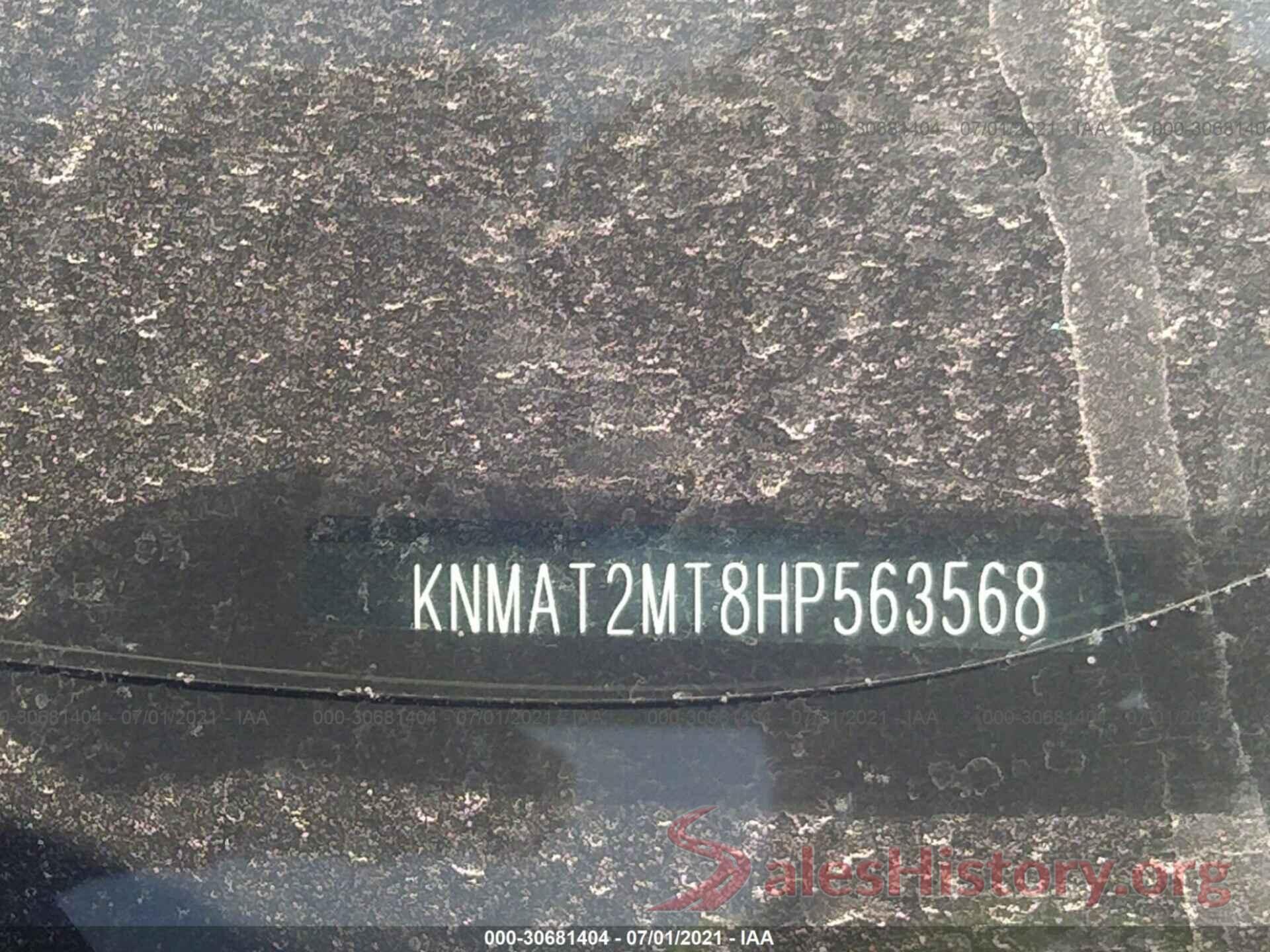 KNMAT2MT8HP563568 2017 NISSAN ROGUE