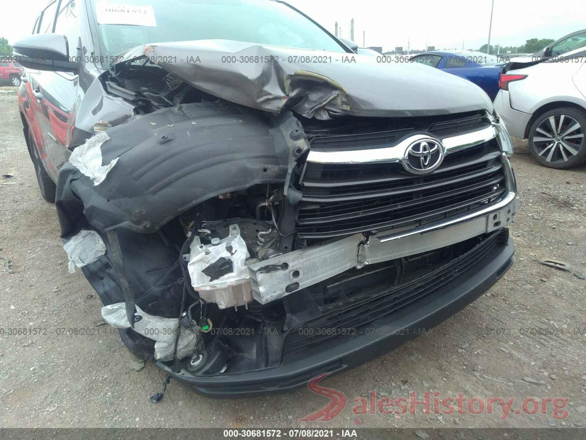 5TDJKRFH8GS240680 2016 TOYOTA HIGHLANDER