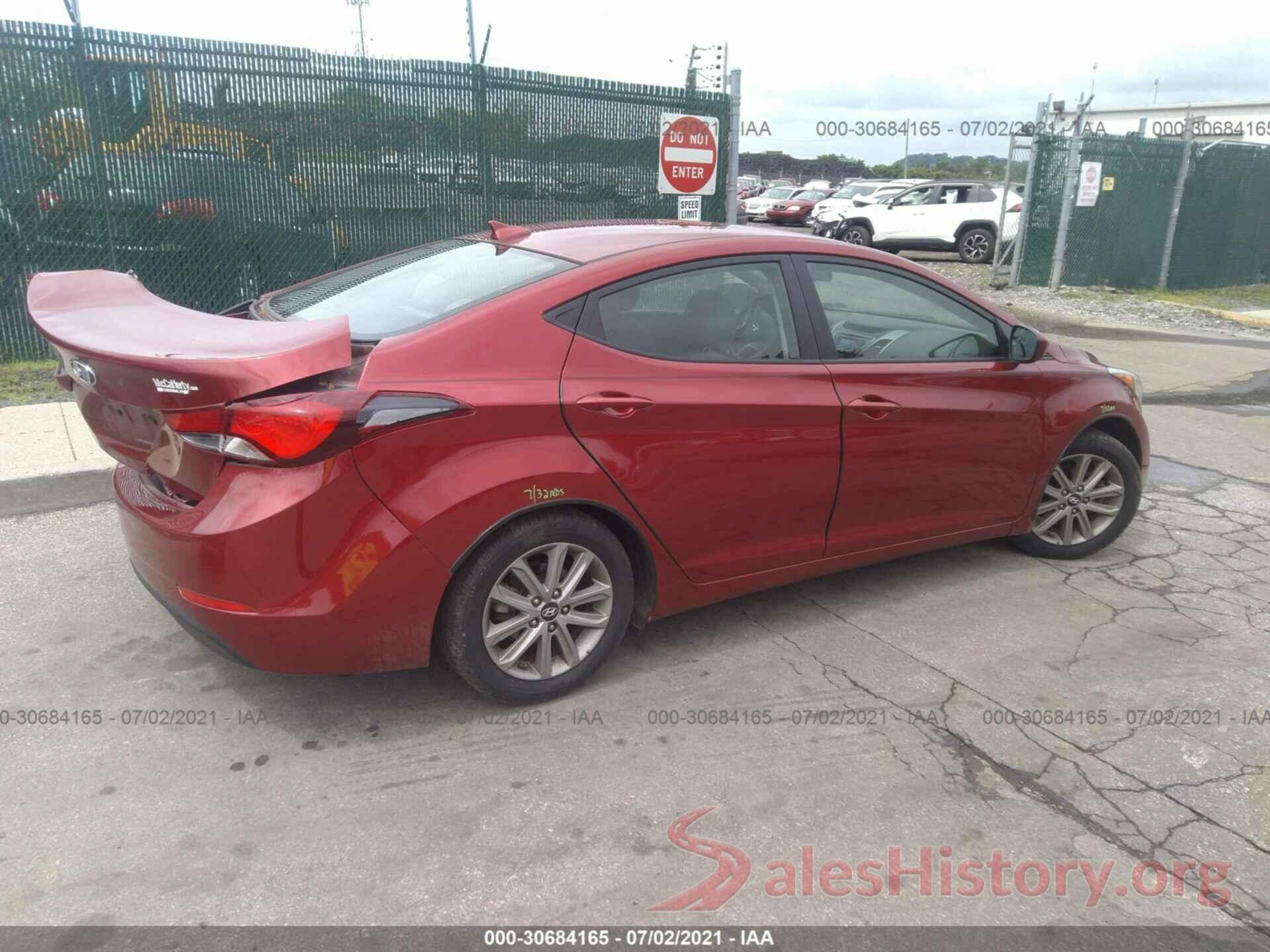 5NPDH4AE5GH693365 2016 HYUNDAI ELANTRA