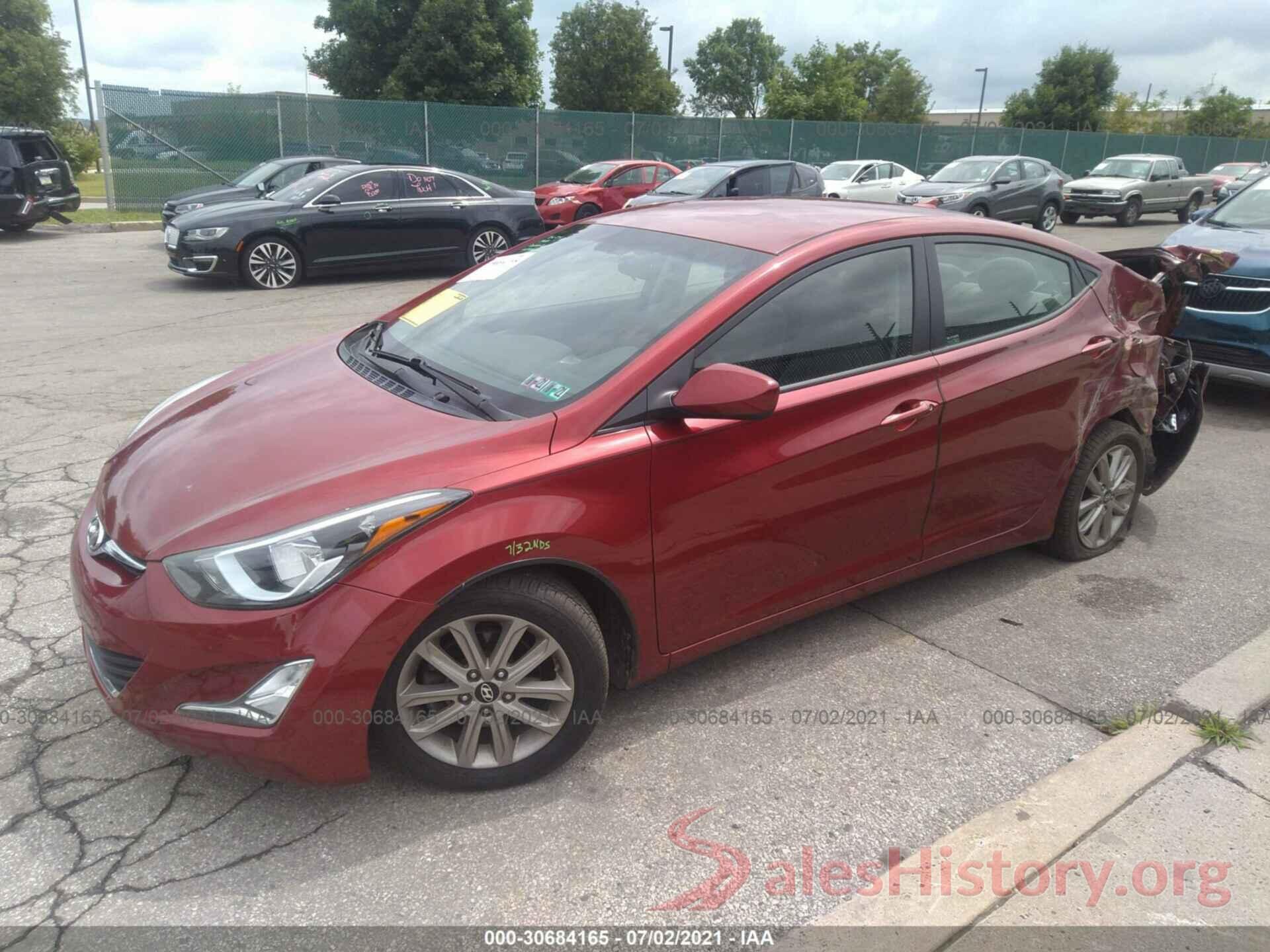 5NPDH4AE5GH693365 2016 HYUNDAI ELANTRA