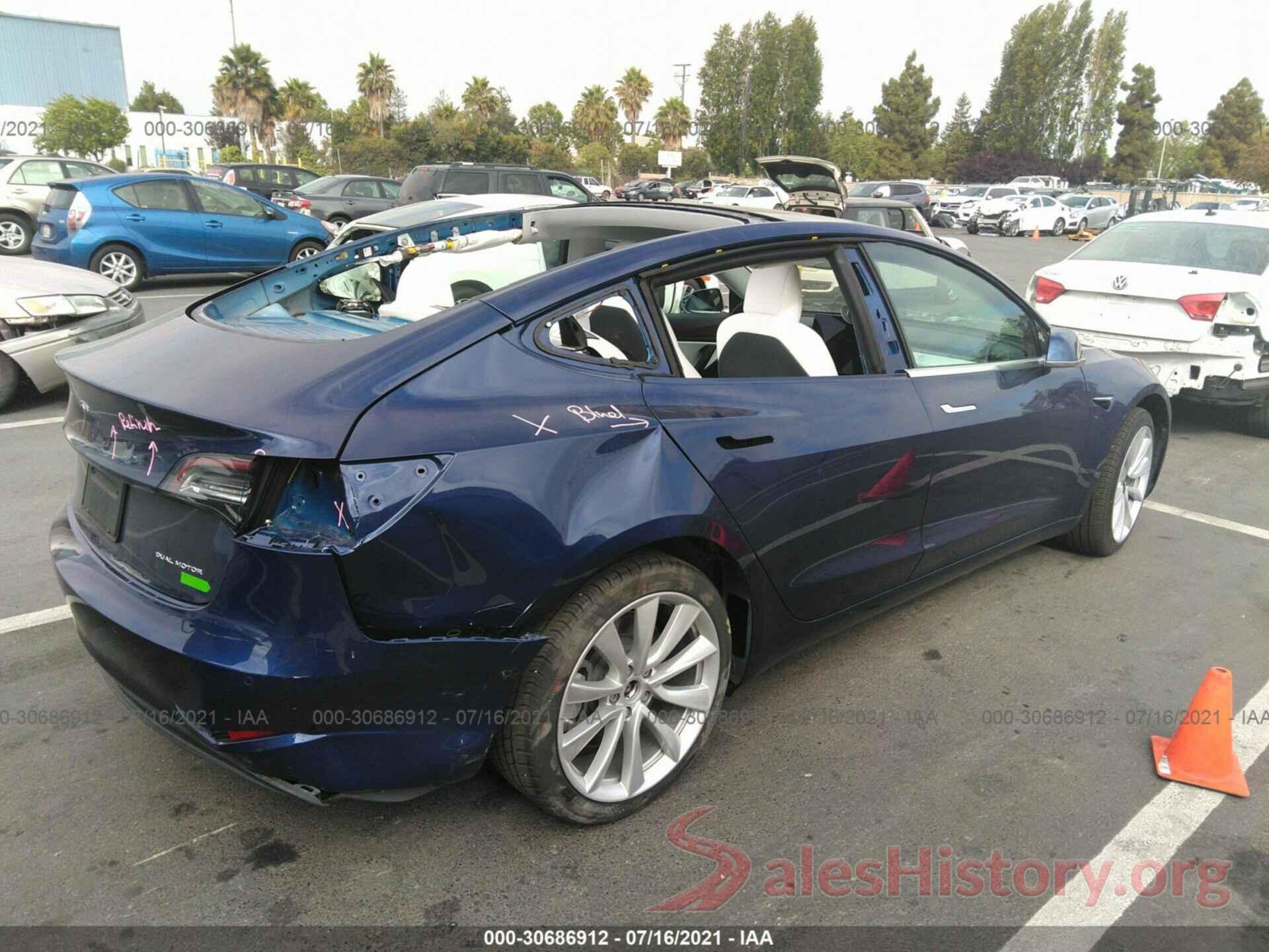 5YJ3E1EB0LF796057 2020 TESLA MODEL 3