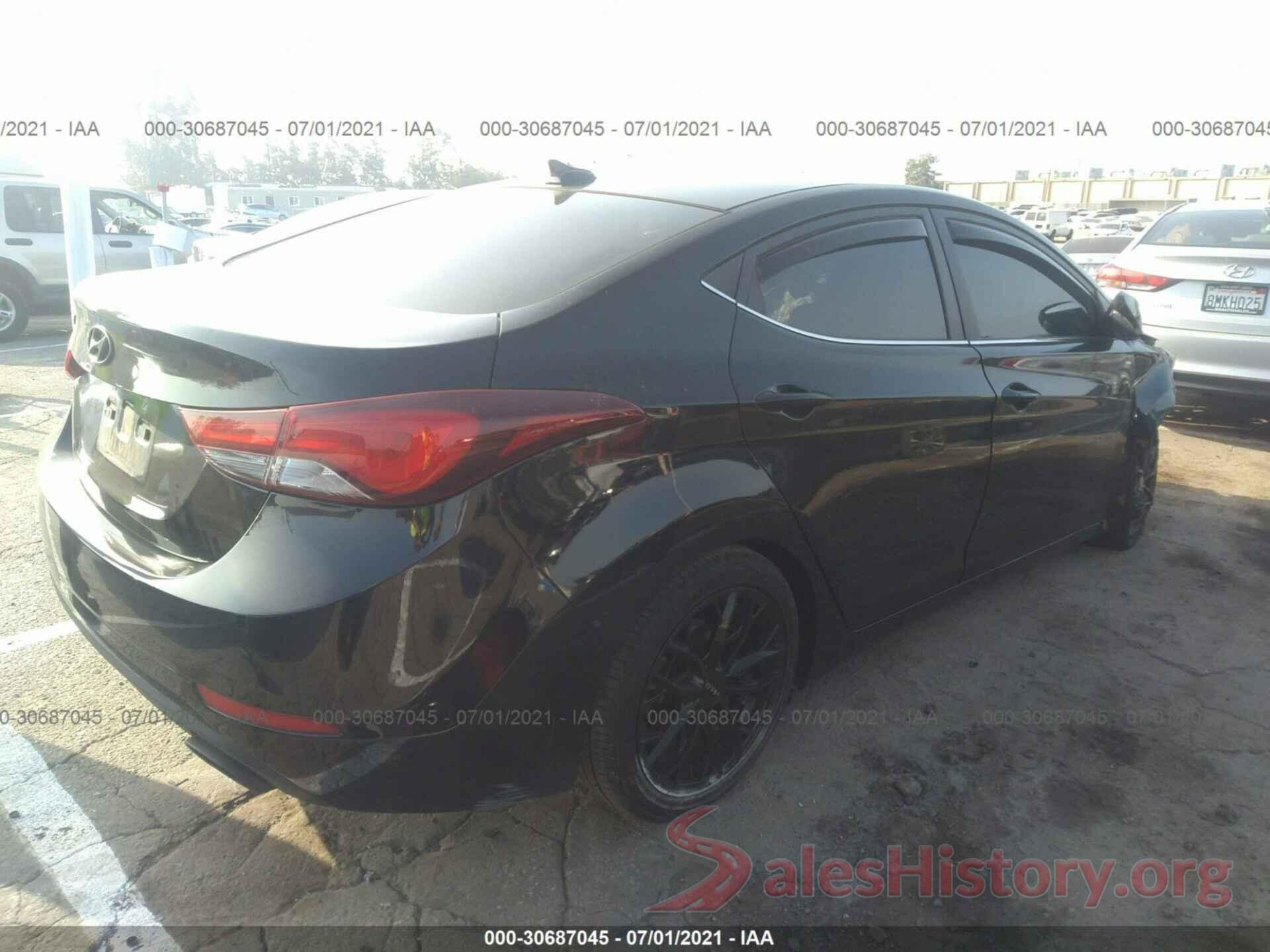 KMHDH4AH3GU599268 2016 HYUNDAI ELANTRA