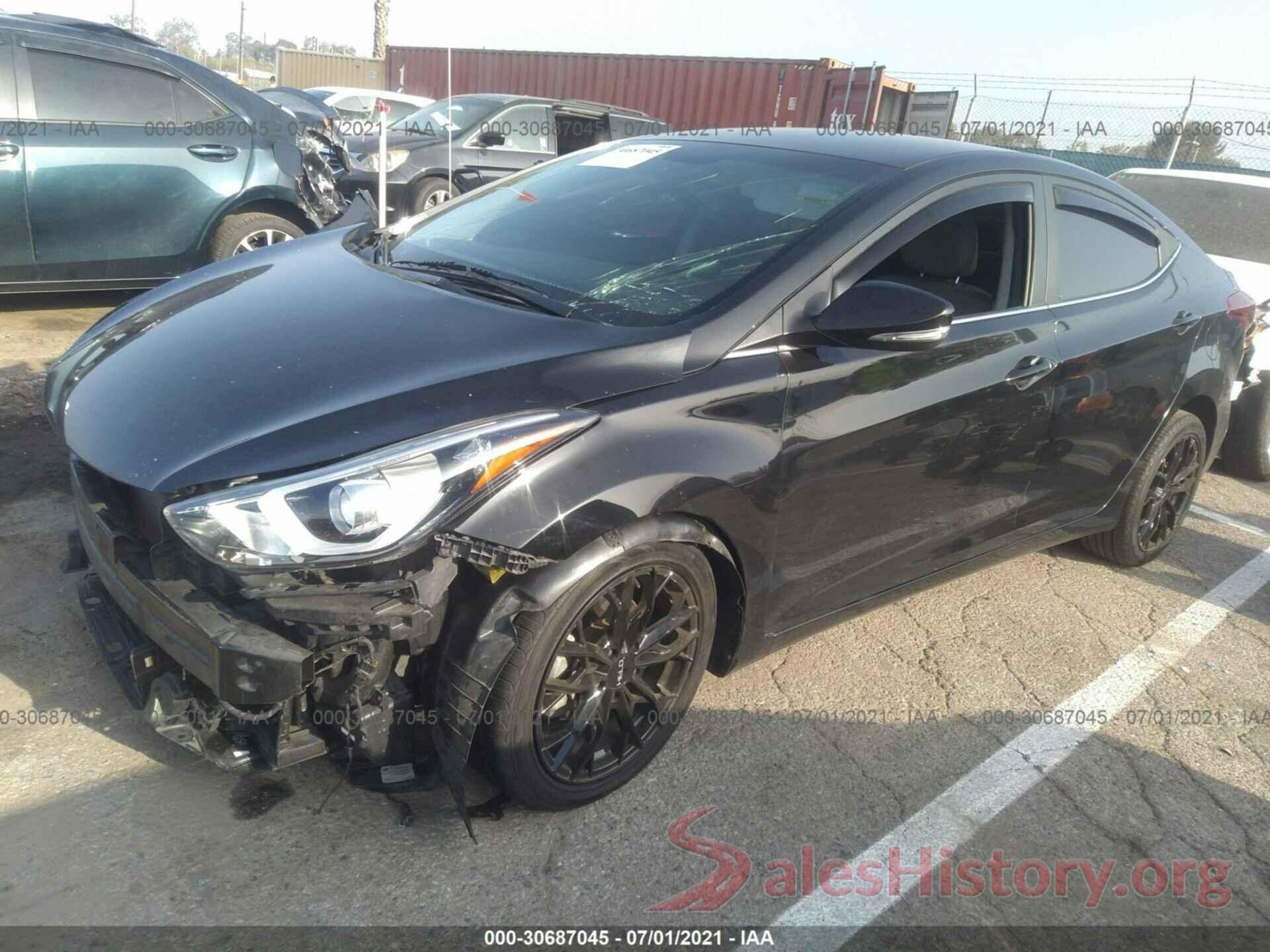 KMHDH4AH3GU599268 2016 HYUNDAI ELANTRA