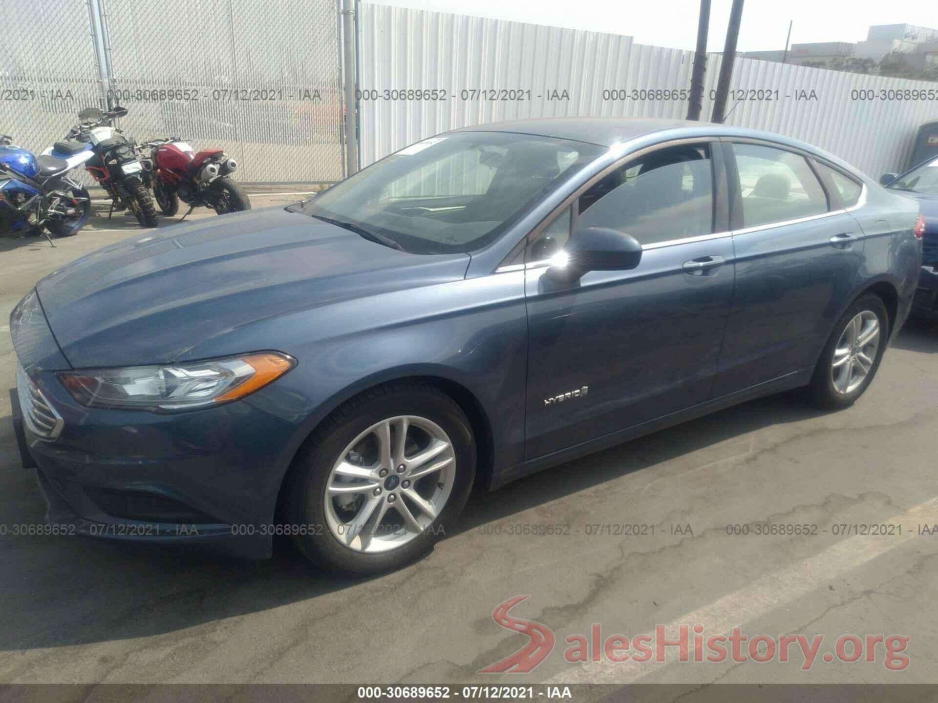 3FA6P0LUXJR171236 2018 FORD FUSION HYBRID