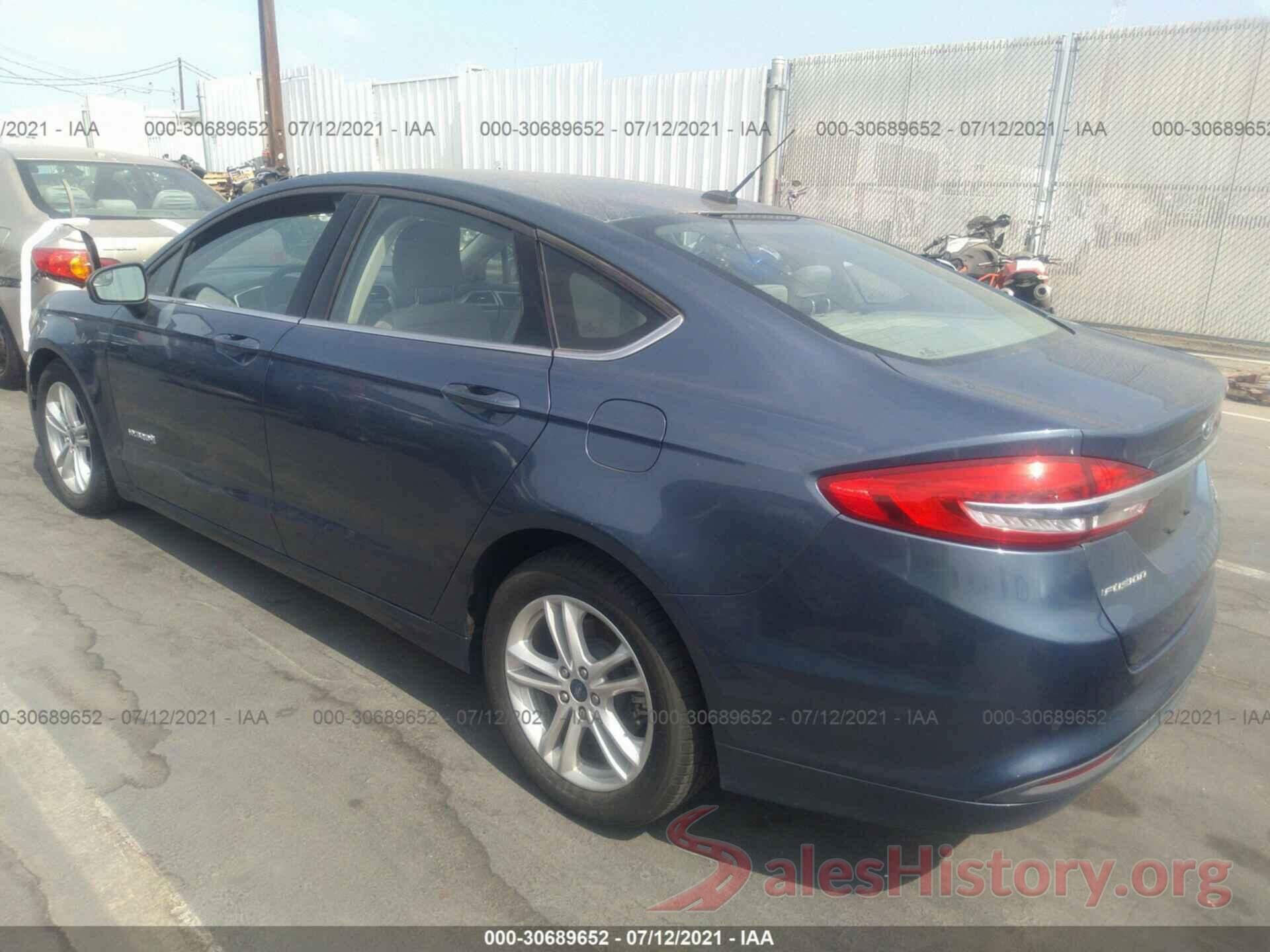 3FA6P0LUXJR171236 2018 FORD FUSION HYBRID