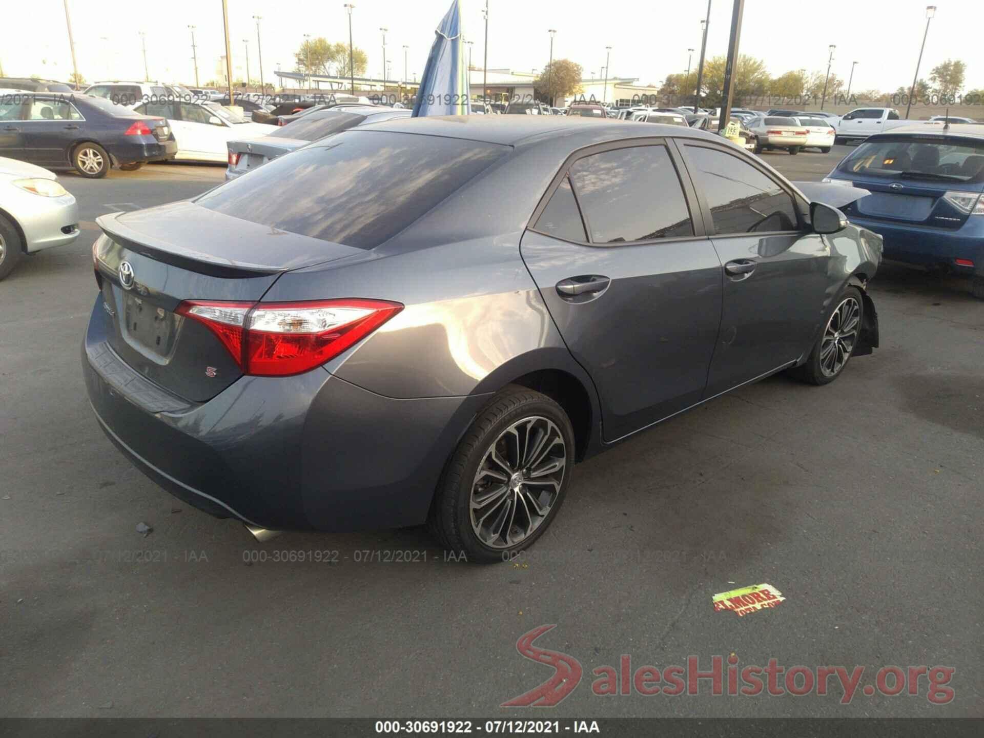 5YFBURHE3GP468273 2016 TOYOTA COROLLA