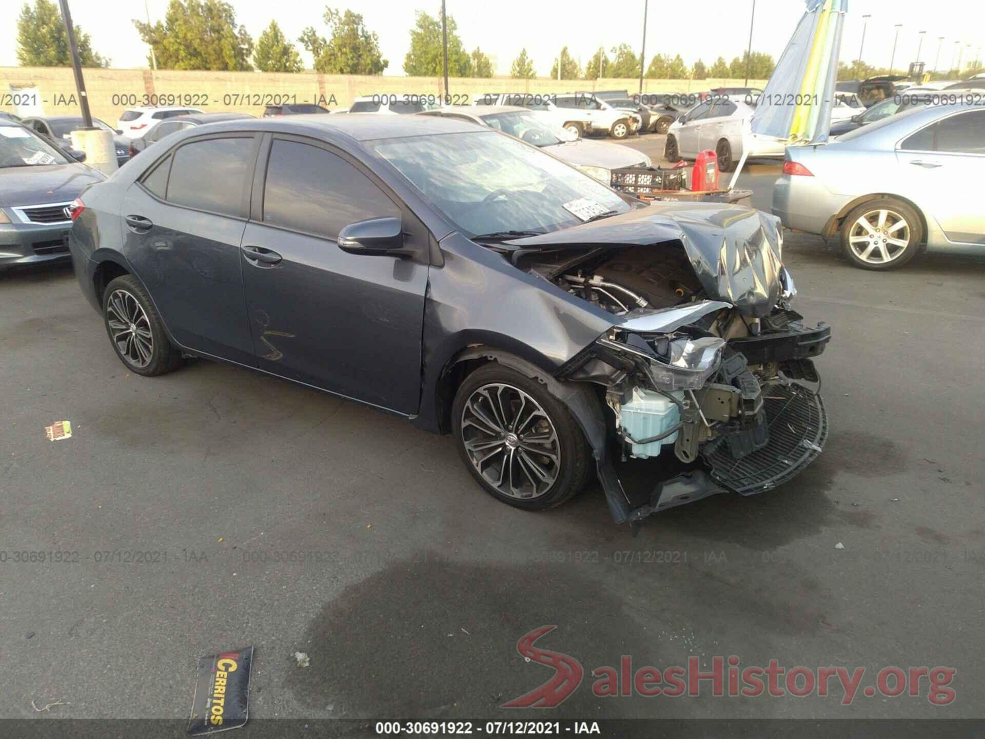 5YFBURHE3GP468273 2016 TOYOTA COROLLA