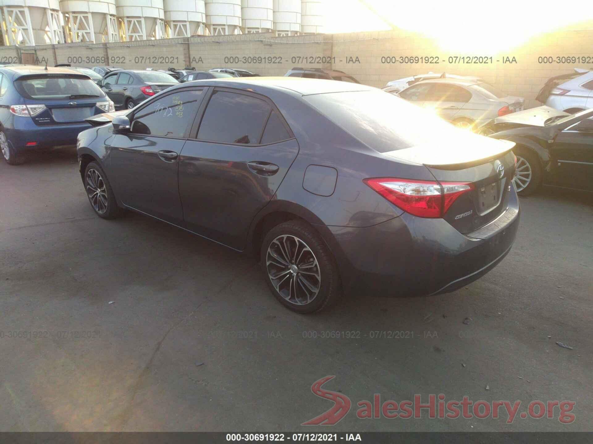 5YFBURHE3GP468273 2016 TOYOTA COROLLA