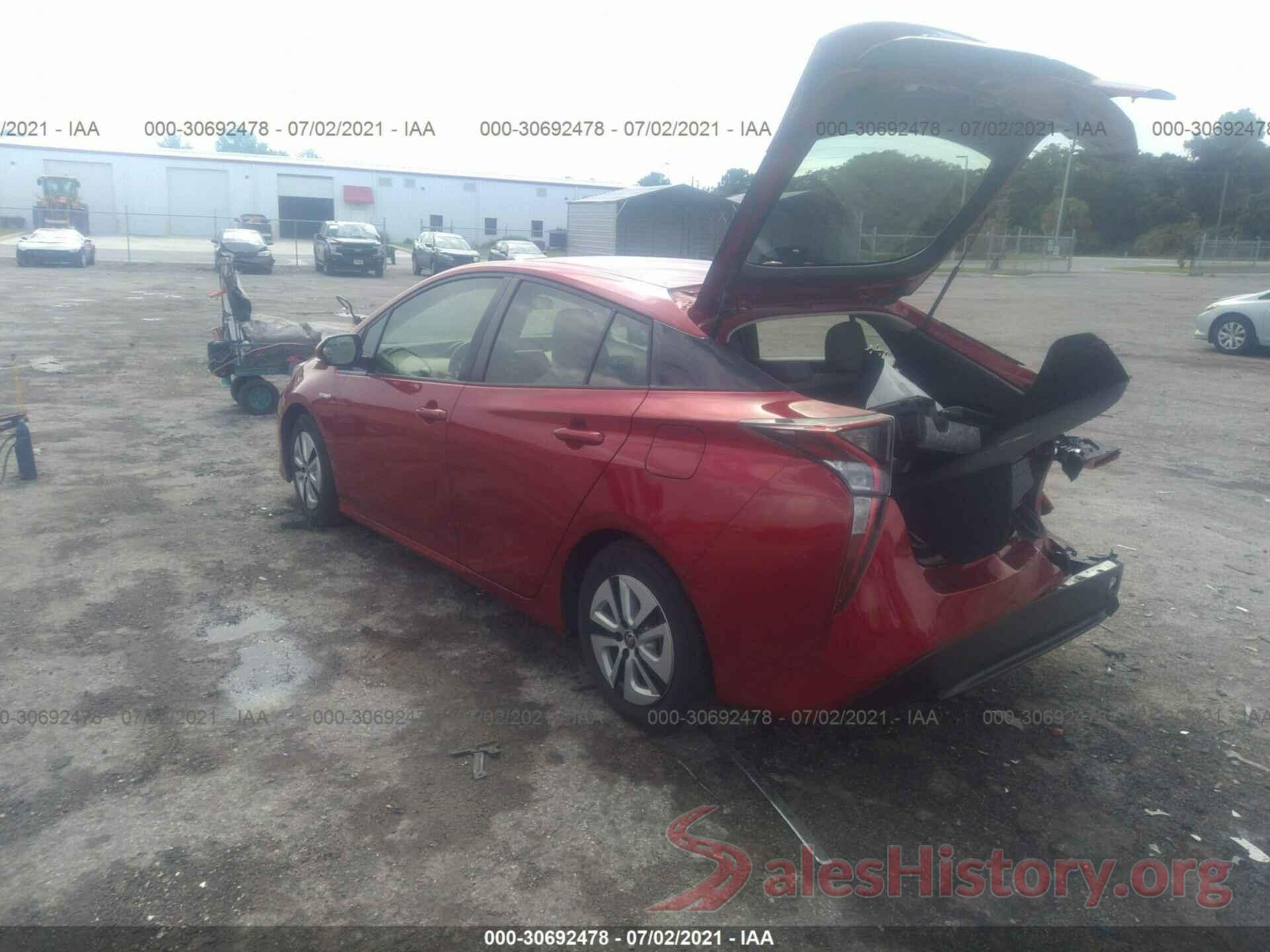 JTDKARFU0H3051786 2017 TOYOTA PRIUS