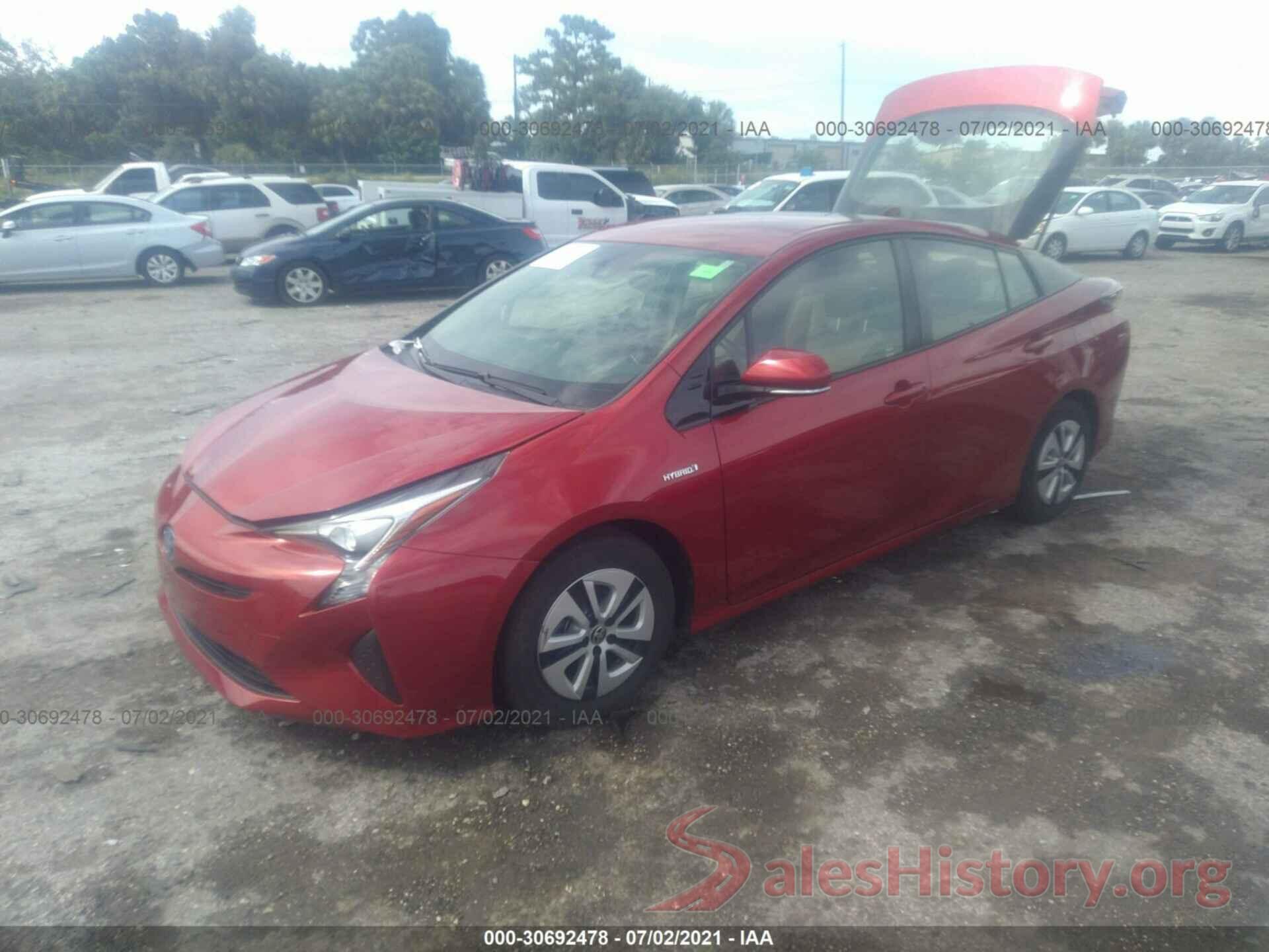 JTDKARFU0H3051786 2017 TOYOTA PRIUS