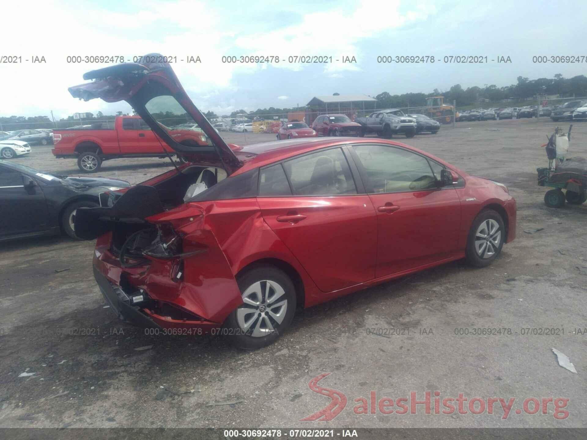 JTDKARFU0H3051786 2017 TOYOTA PRIUS