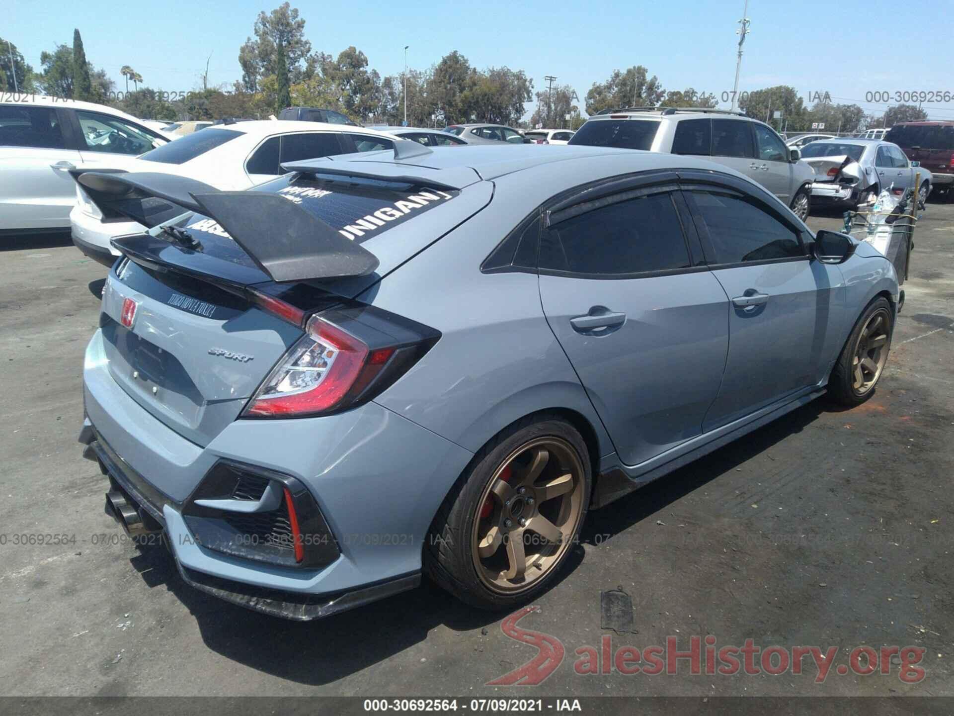 SHHFK7H42LU413207 2020 HONDA CIVIC HATCHBACK