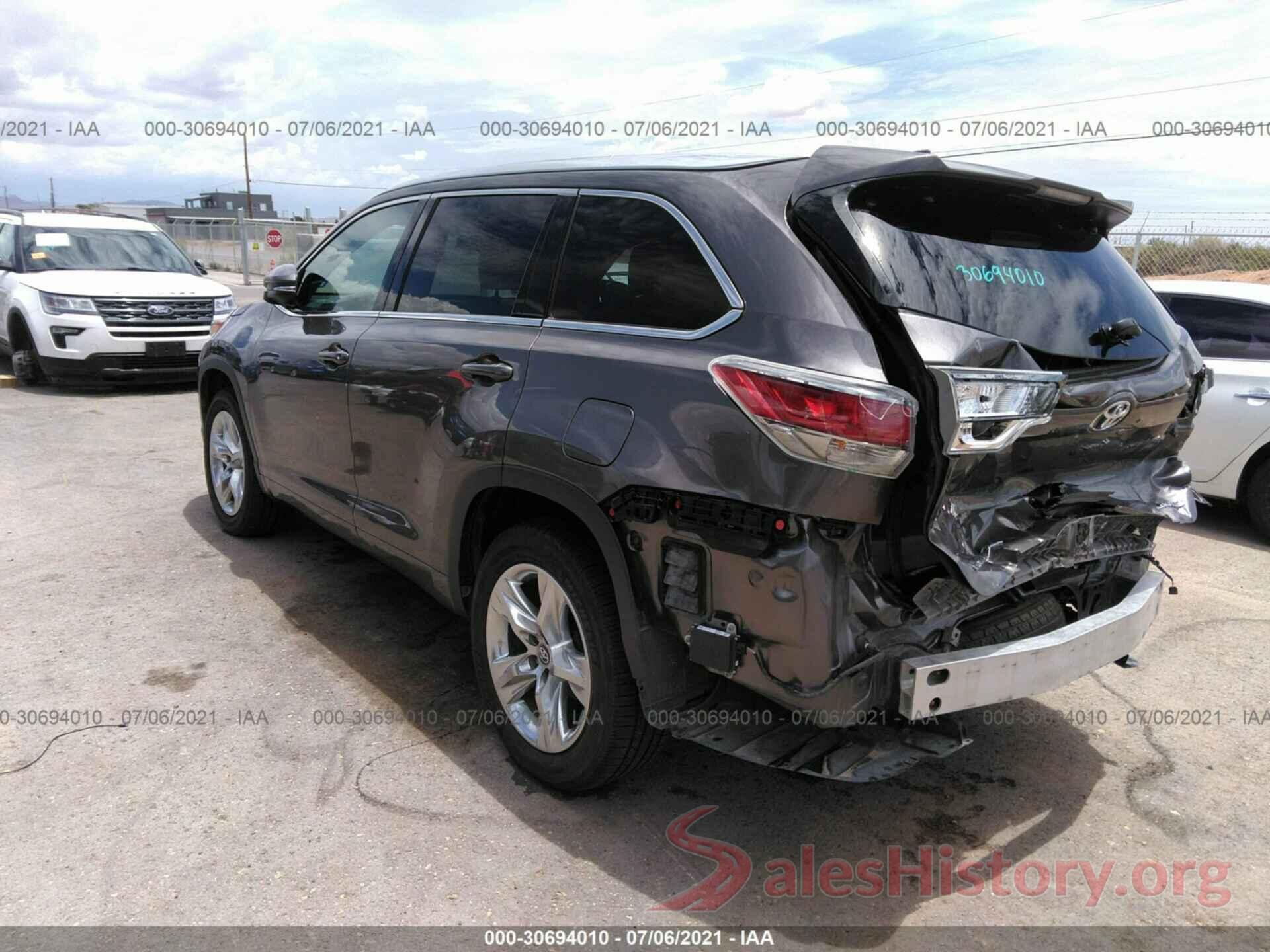 5TDYKRFH3GS157303 2016 TOYOTA HIGHLANDER