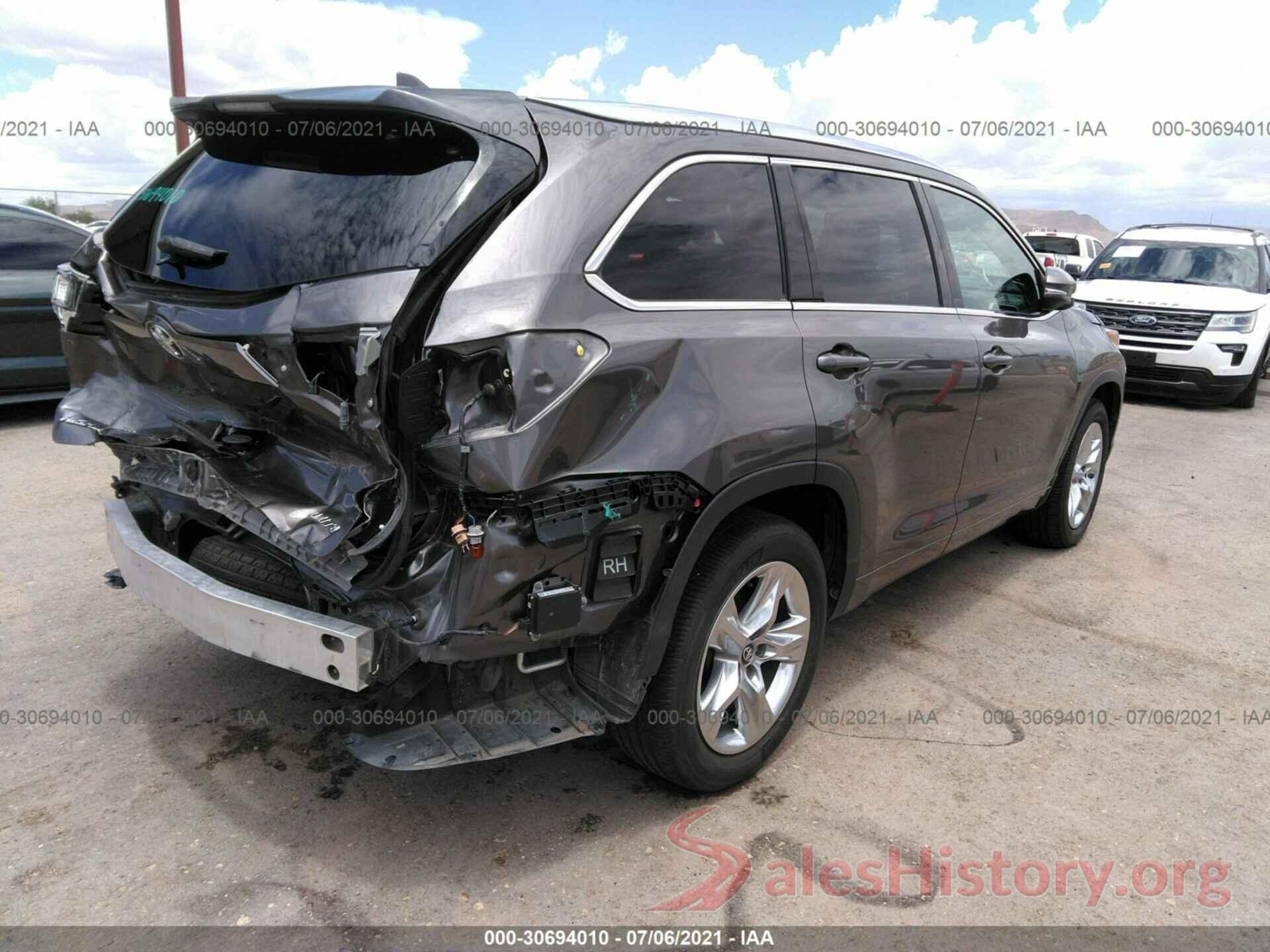 5TDYKRFH3GS157303 2016 TOYOTA HIGHLANDER