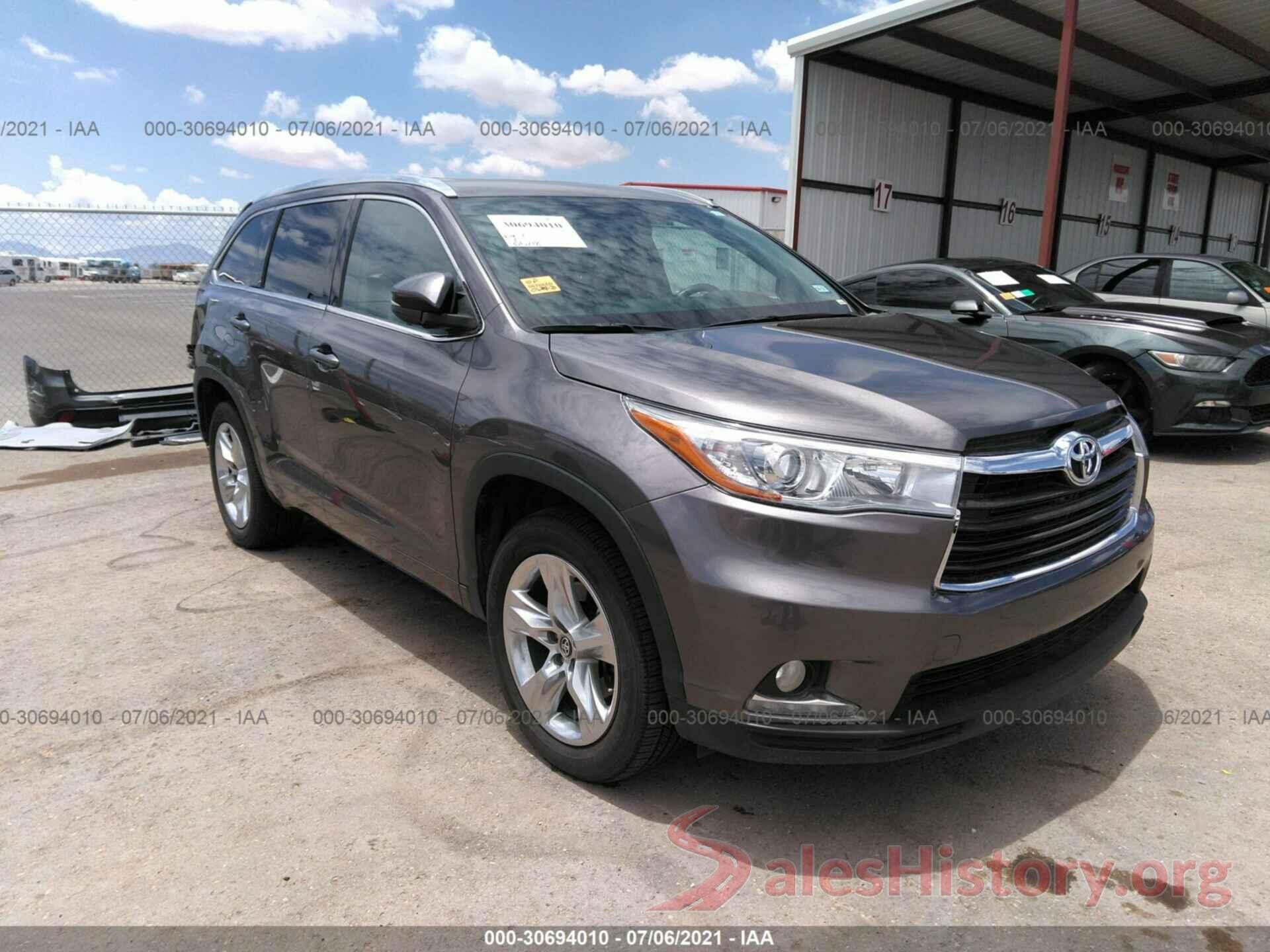 5TDYKRFH3GS157303 2016 TOYOTA HIGHLANDER