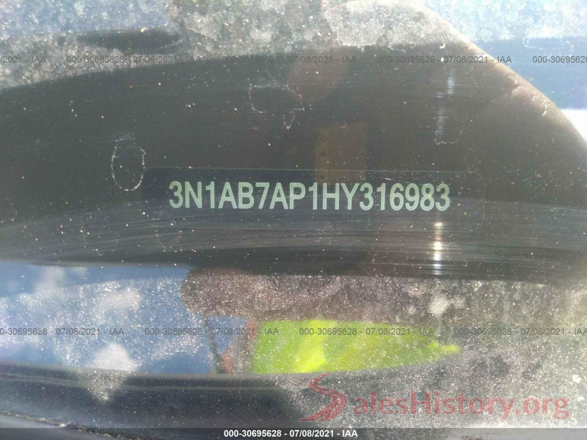 3N1AB7AP1HY316983 2017 NISSAN SENTRA