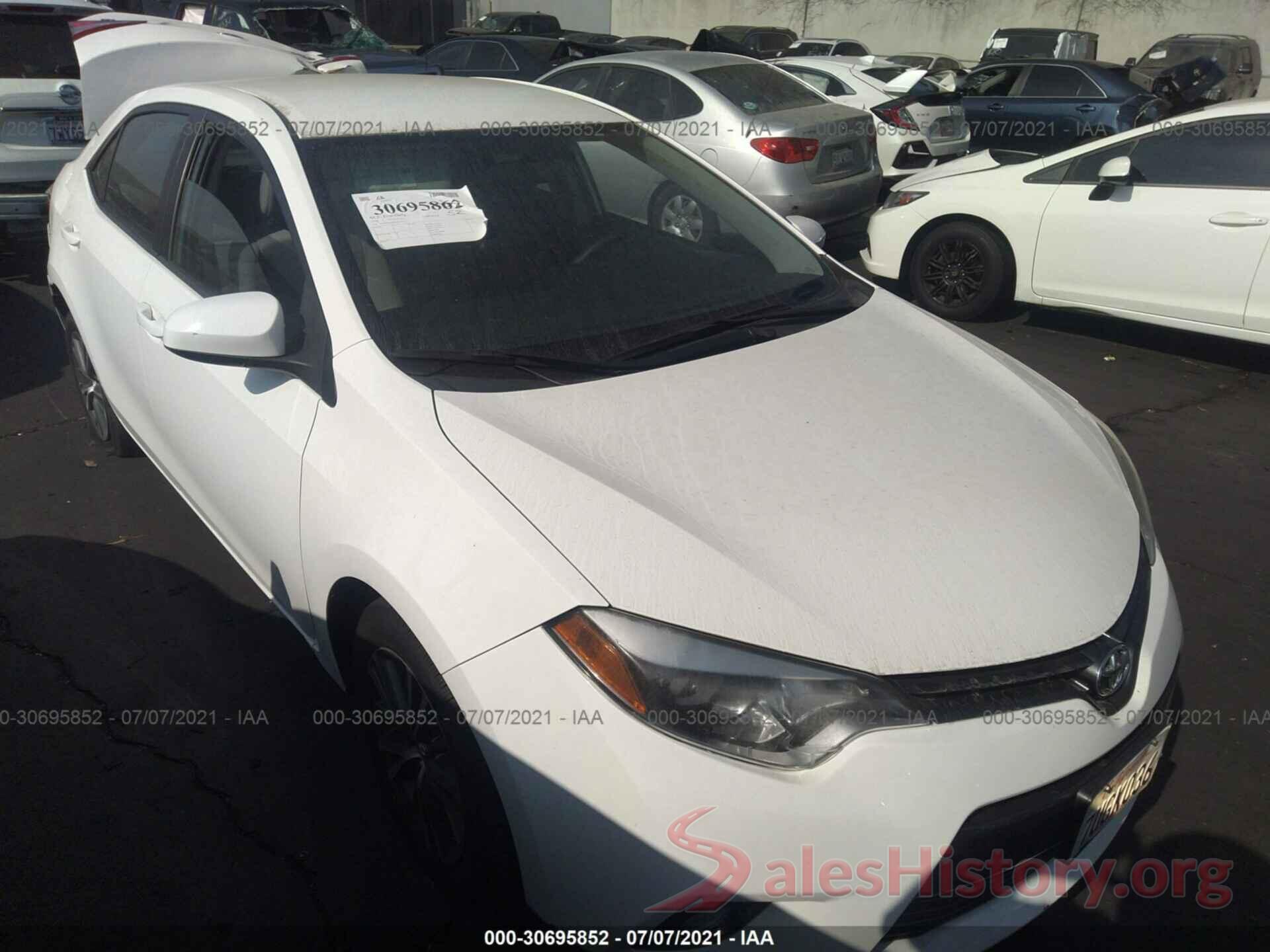 5YFBURHE8GP548345 2016 TOYOTA COROLLA