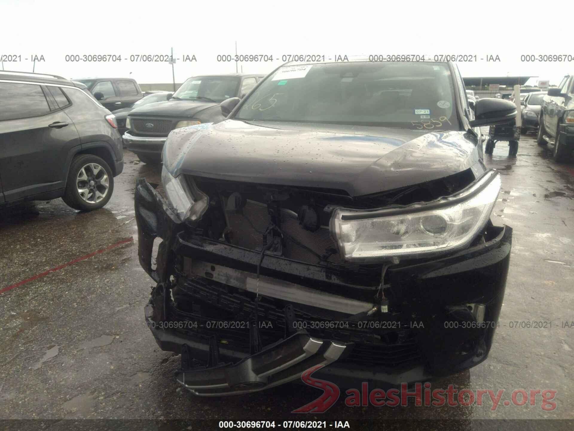 5TDZZRFH8KS335859 2019 TOYOTA HIGHLANDER