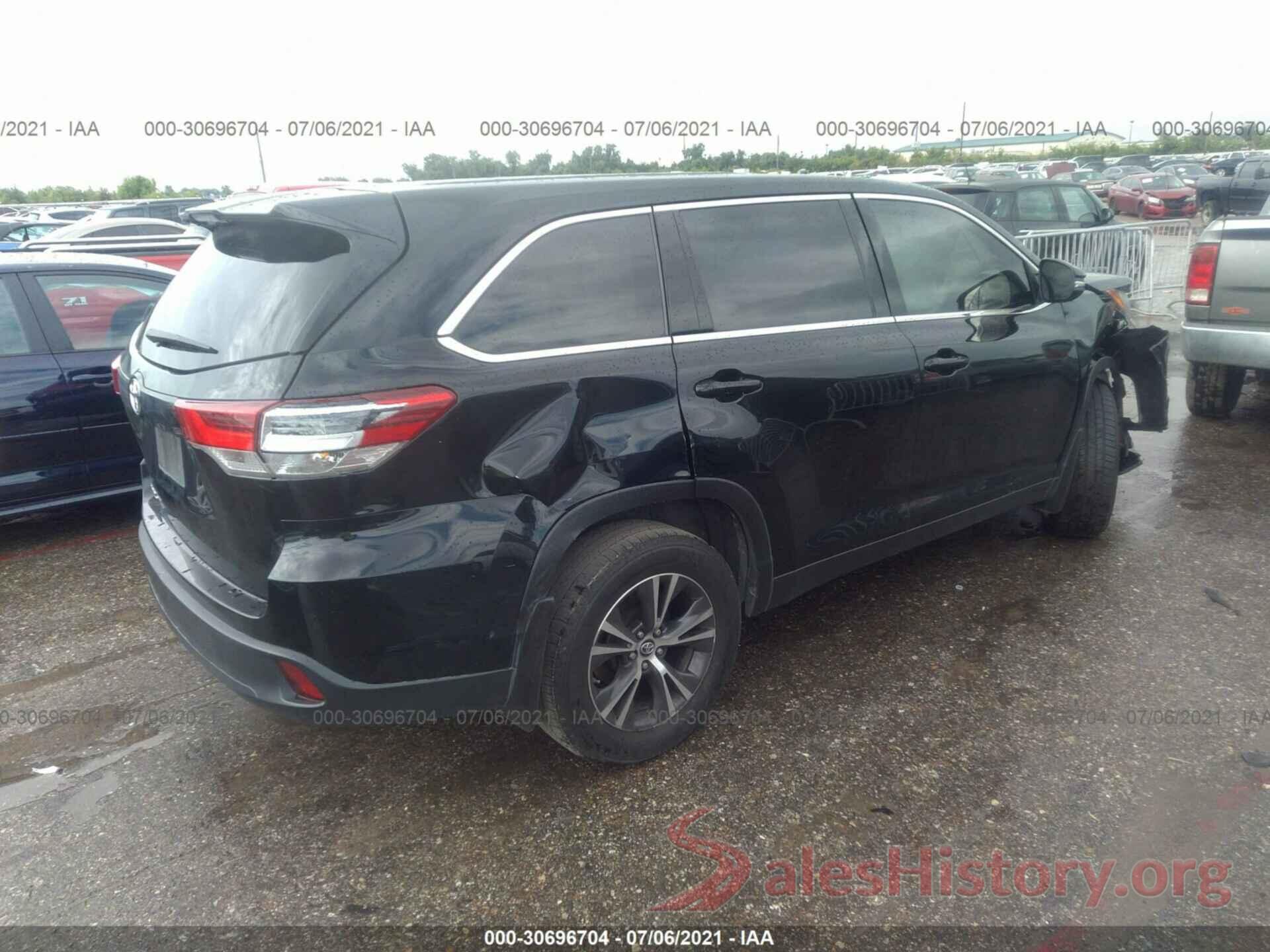 5TDZZRFH8KS335859 2019 TOYOTA HIGHLANDER