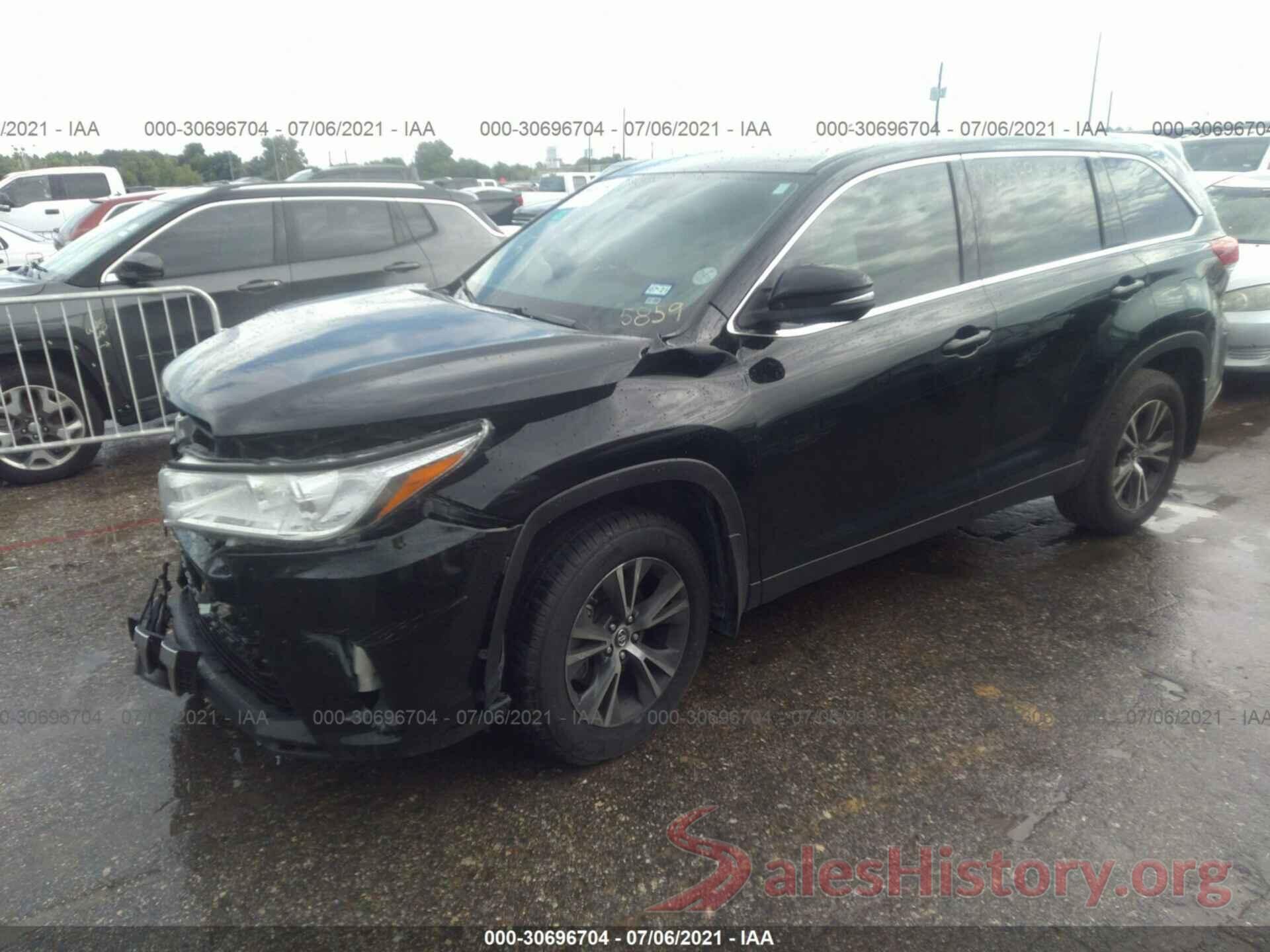 5TDZZRFH8KS335859 2019 TOYOTA HIGHLANDER