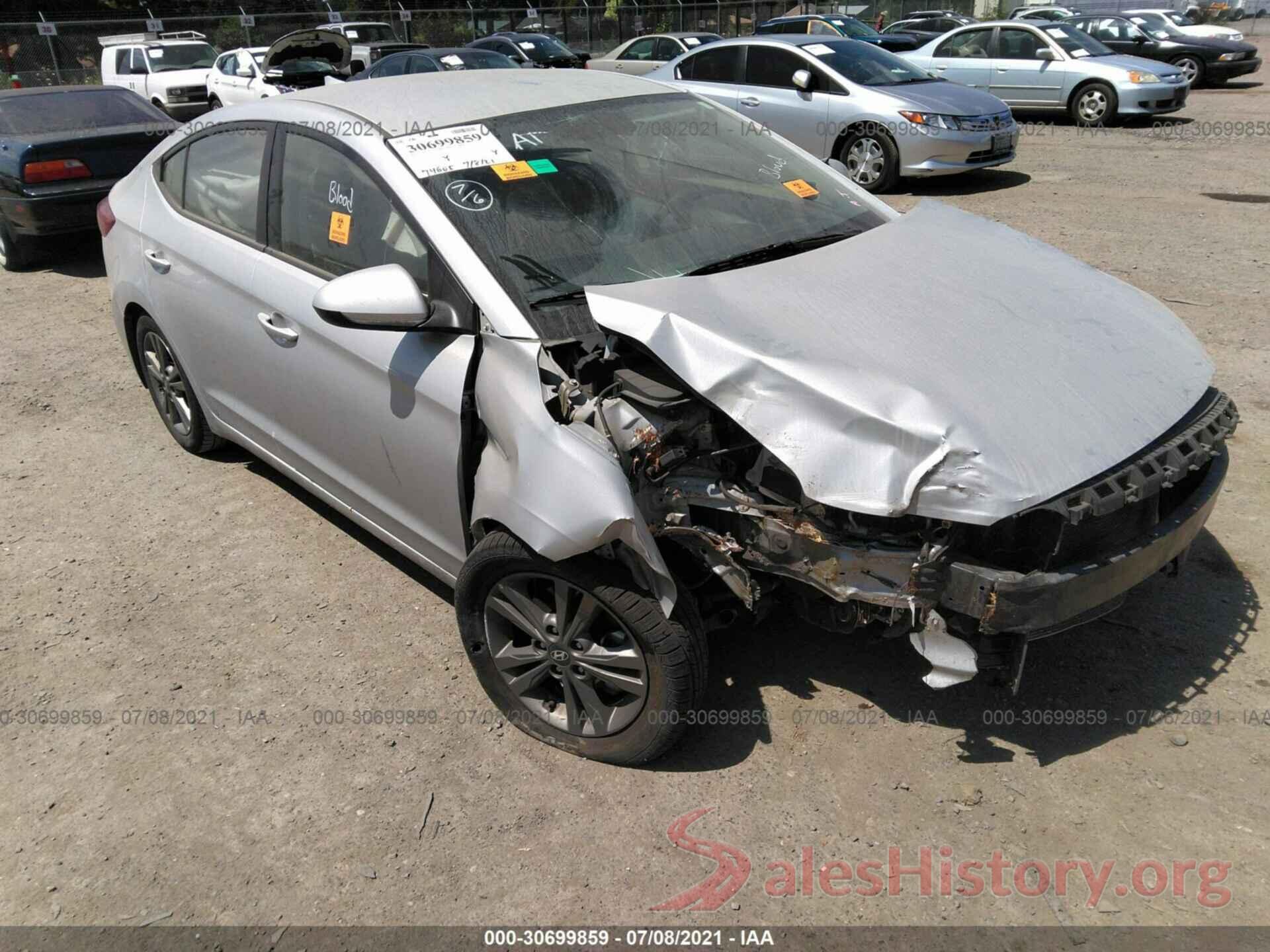 5NPD84LF0JH287961 2018 HYUNDAI ELANTRA