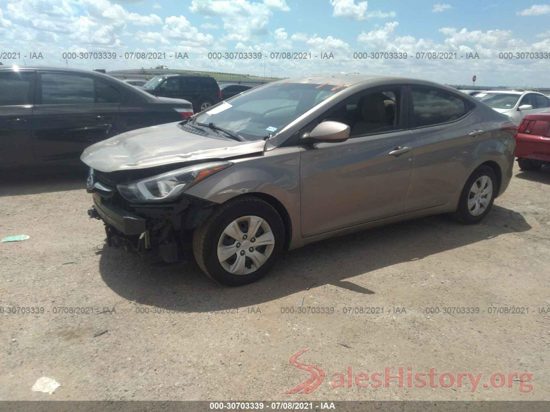 5NPDH4AEXGH745427 2016 HYUNDAI ELANTRA