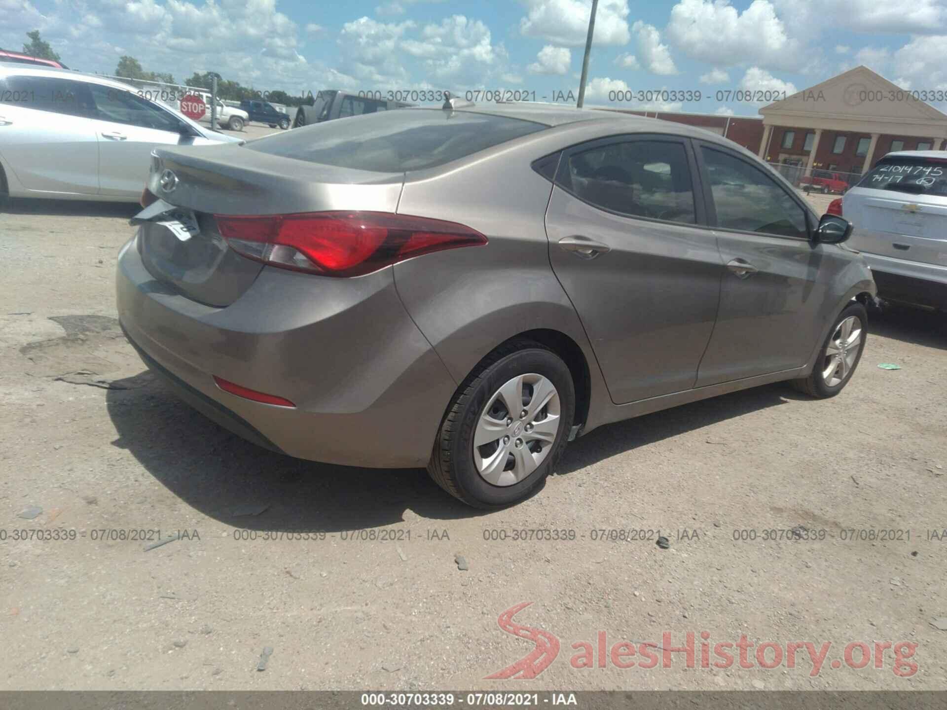 5NPDH4AEXGH745427 2016 HYUNDAI ELANTRA