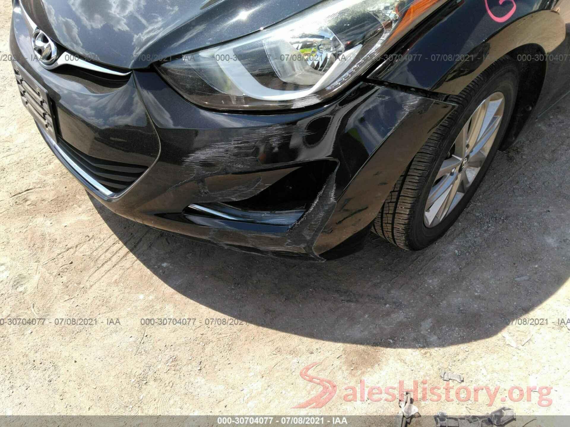 5NPDH4AE9GH659509 2016 HYUNDAI ELANTRA