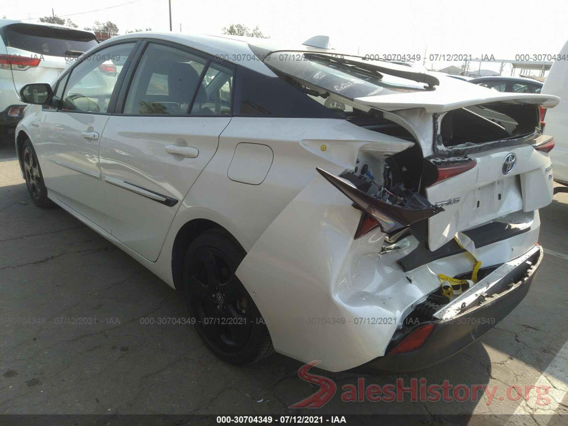 JTDKARFU8L3107661 2020 TOYOTA PRIUS