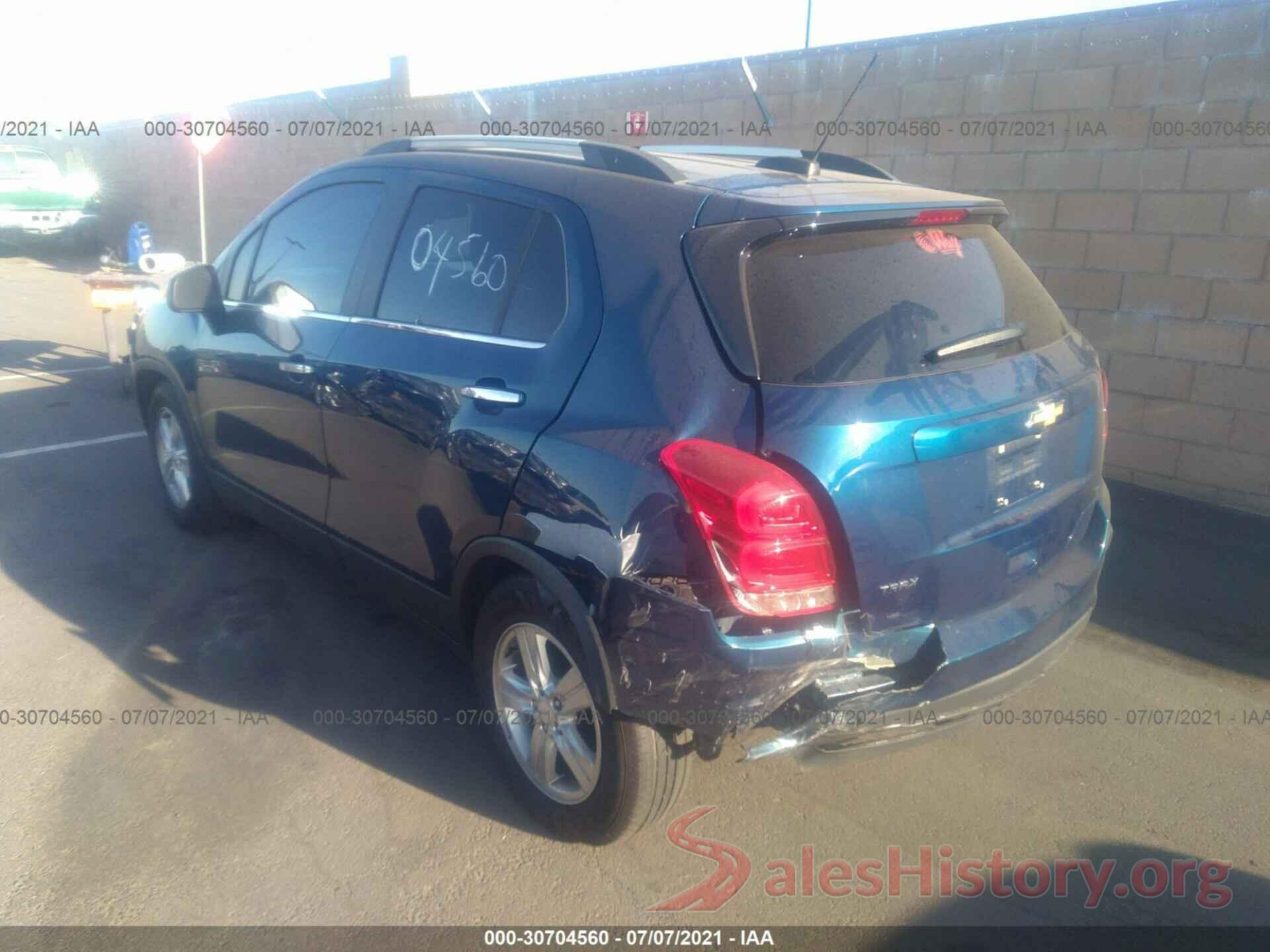 3GNCJLSB7KL344416 2019 CHEVROLET TRAX