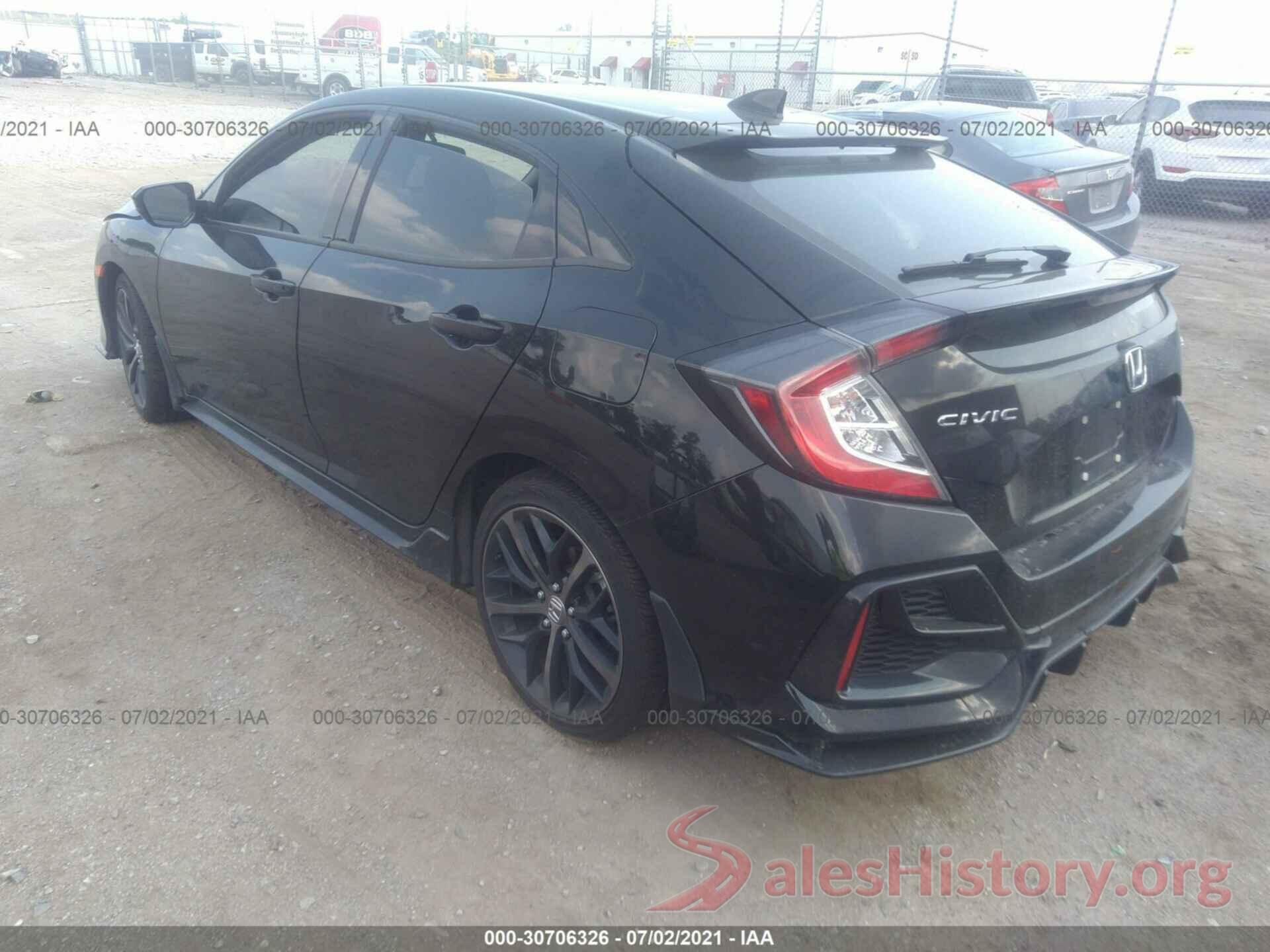 SHHFK7H41LU220627 2020 HONDA CIVIC HATCHBACK