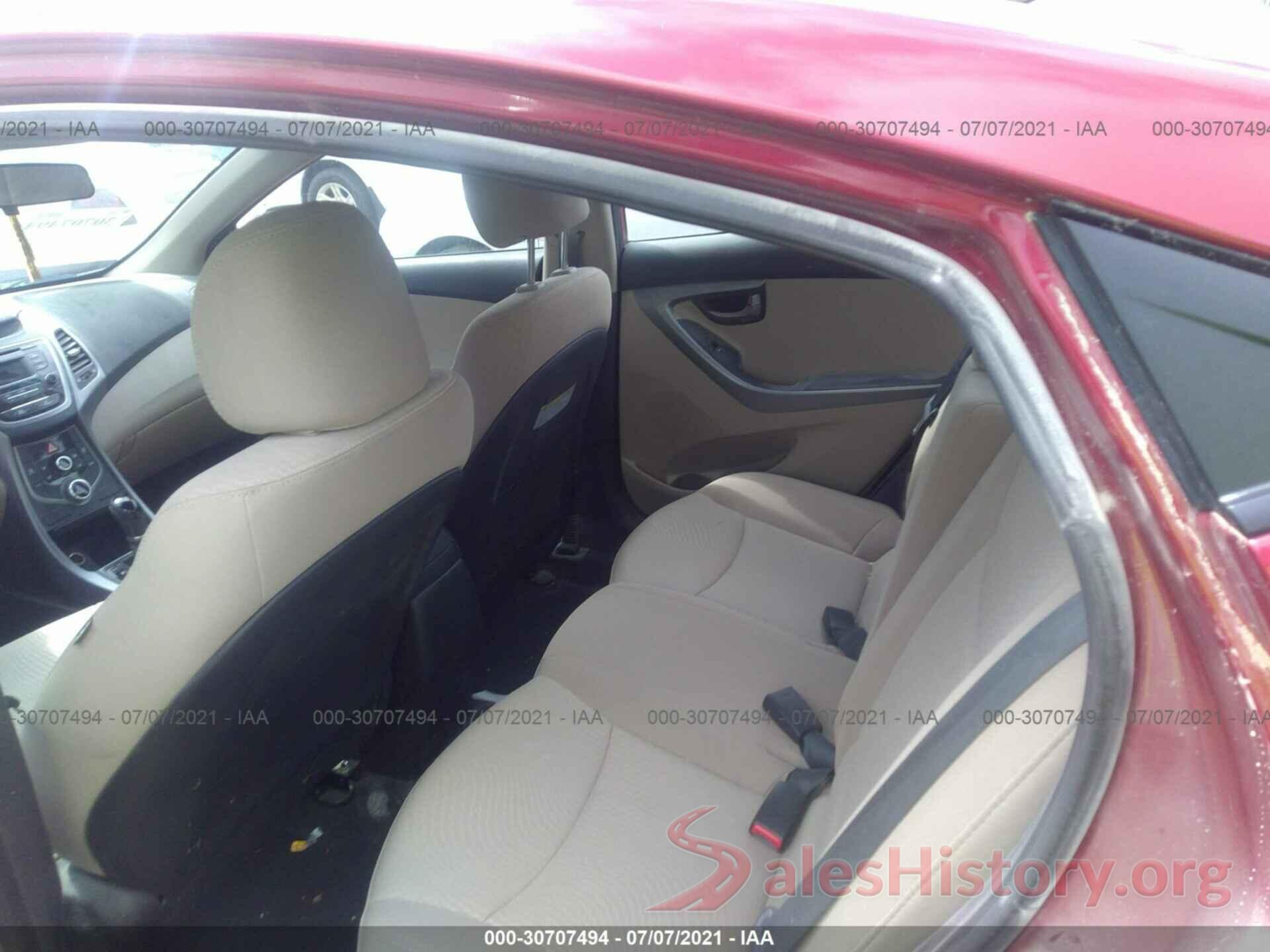 5NPDH4AE4GH792324 2016 HYUNDAI ELANTRA