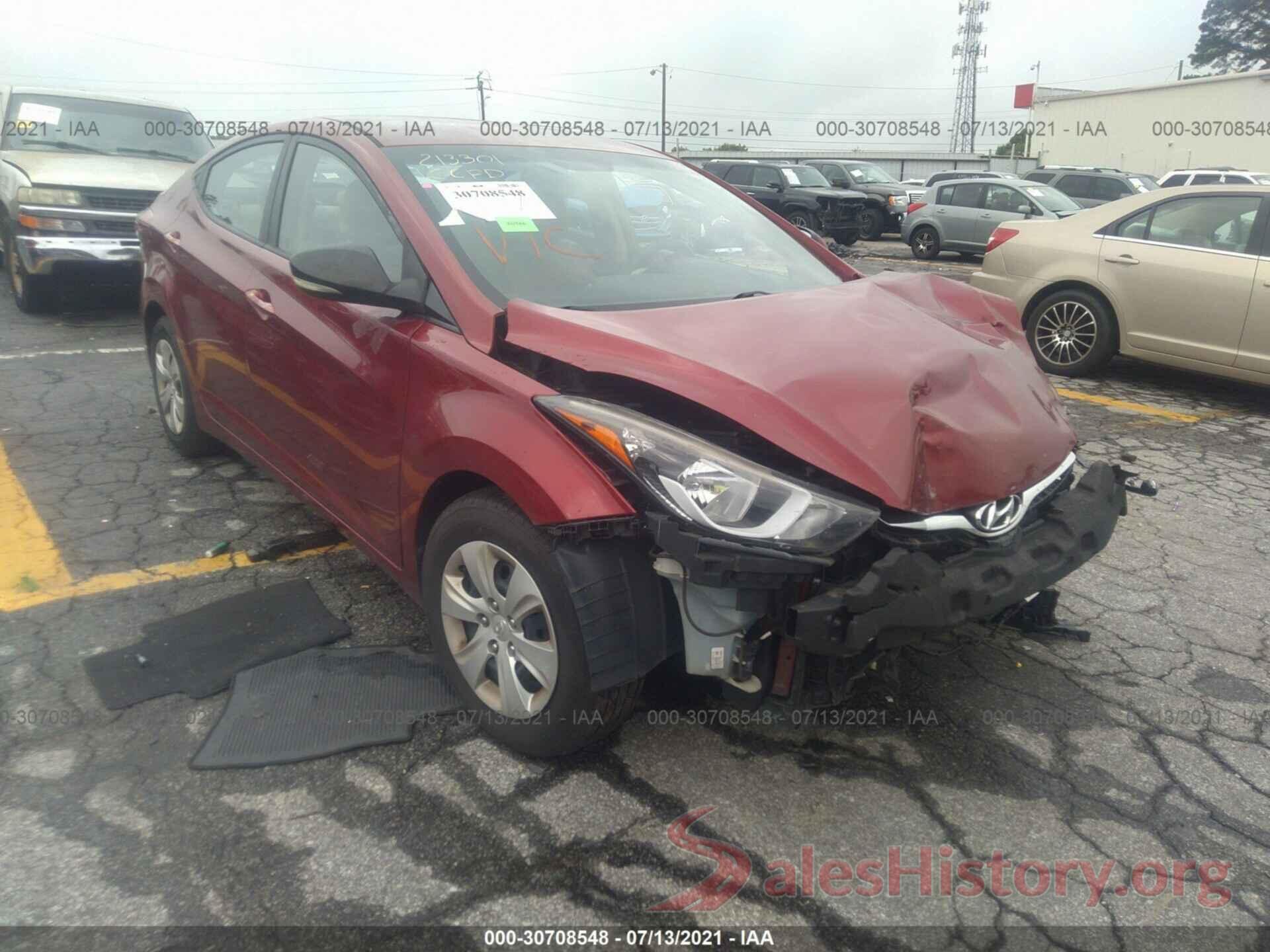 5NPDH4AE9GH774255 2016 HYUNDAI ELANTRA