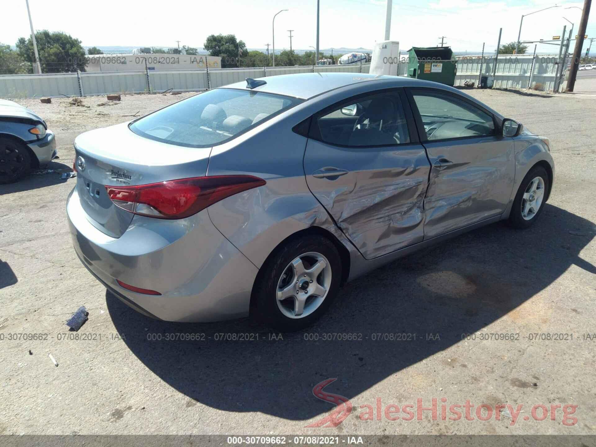 5NPDH4AE4GH696600 2016 HYUNDAI ELANTRA