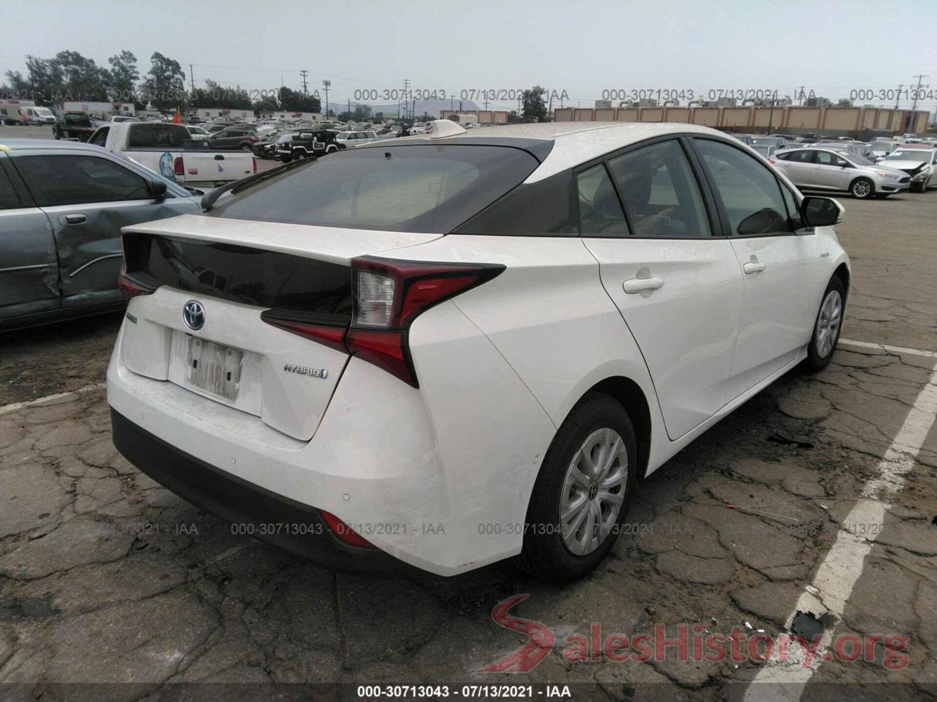 JTDKARFU4L3124537 2020 TOYOTA PRIUS