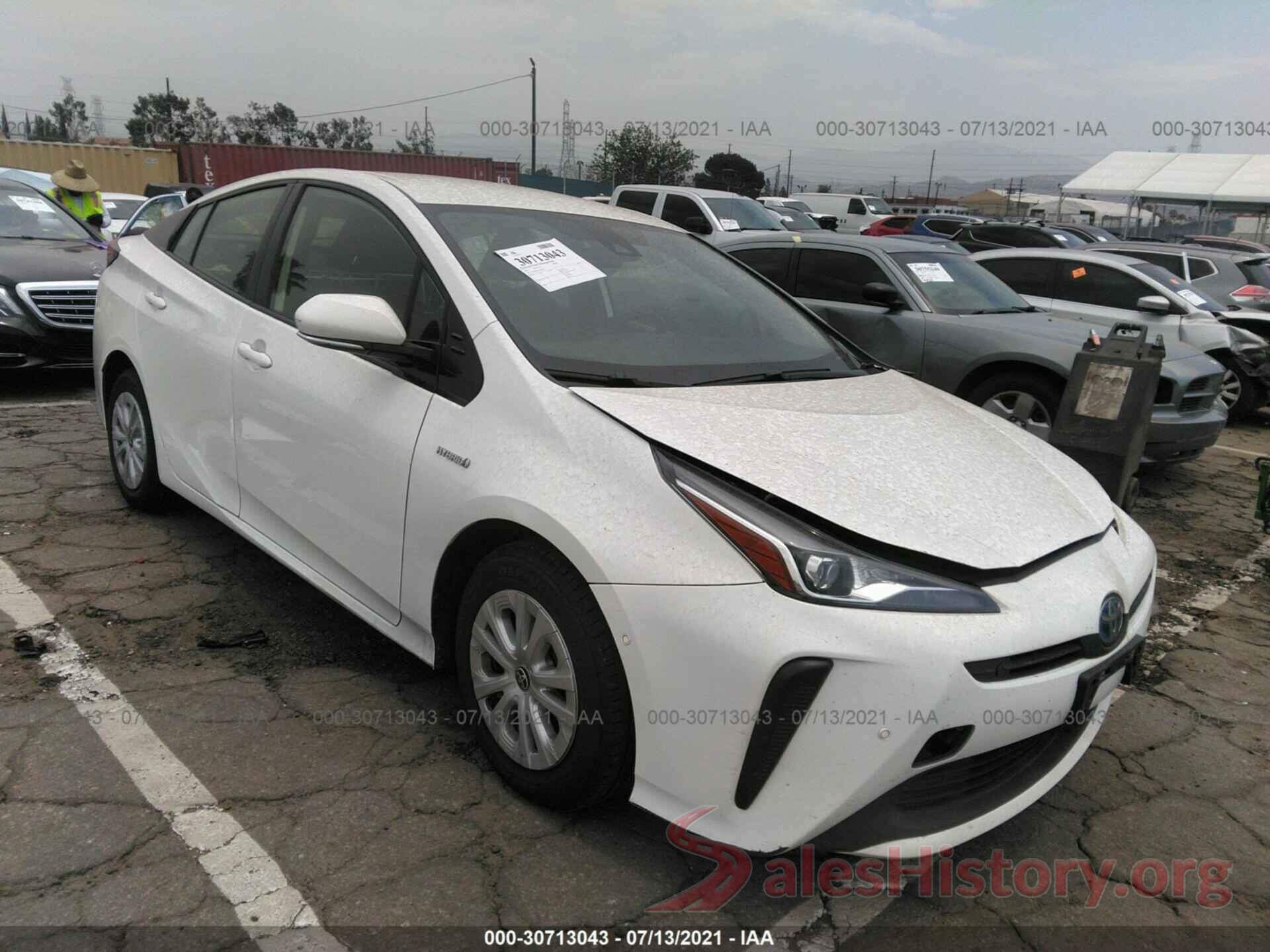 JTDKARFU4L3124537 2020 TOYOTA PRIUS