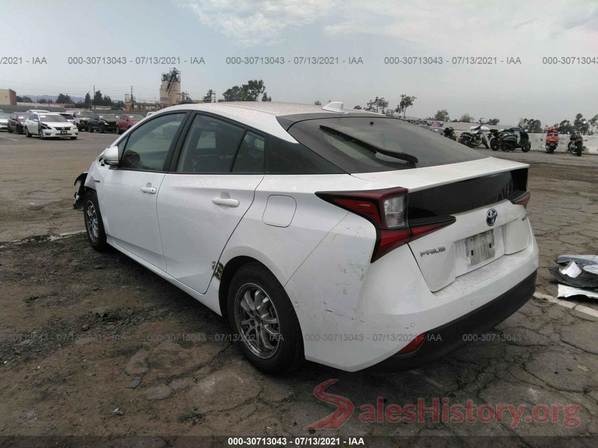 JTDKARFU4L3124537 2020 TOYOTA PRIUS