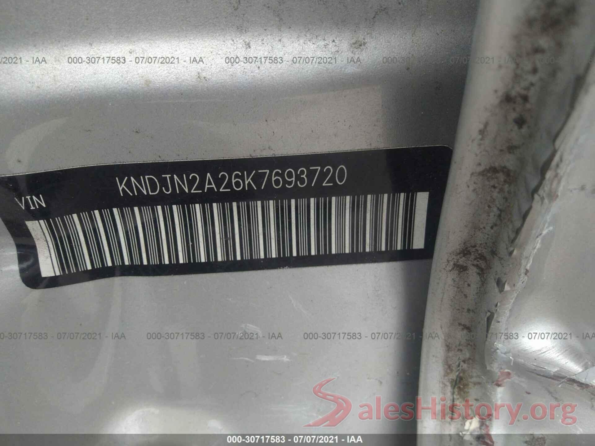 KNDJN2A26K7693720 2019 KIA SOUL